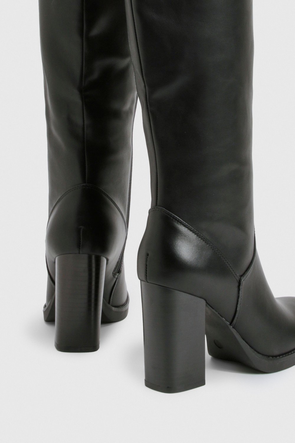 Platform knee-high boots