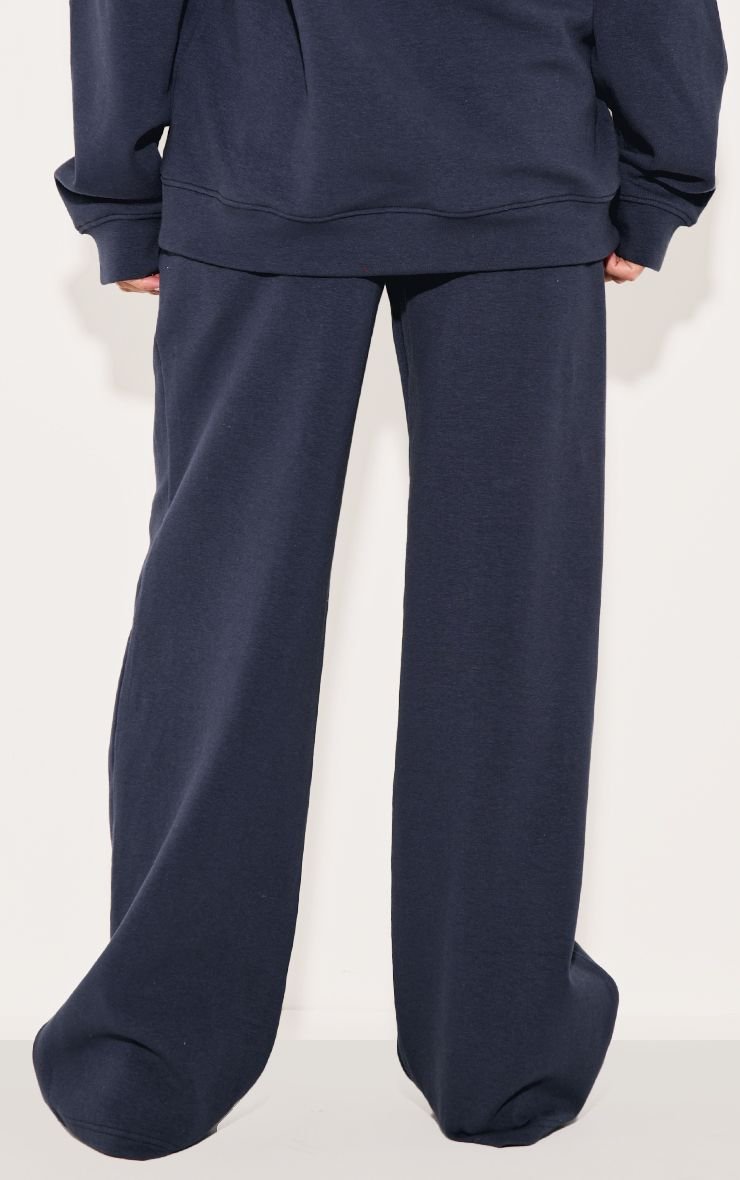 Jogging droit interlock bleu marine