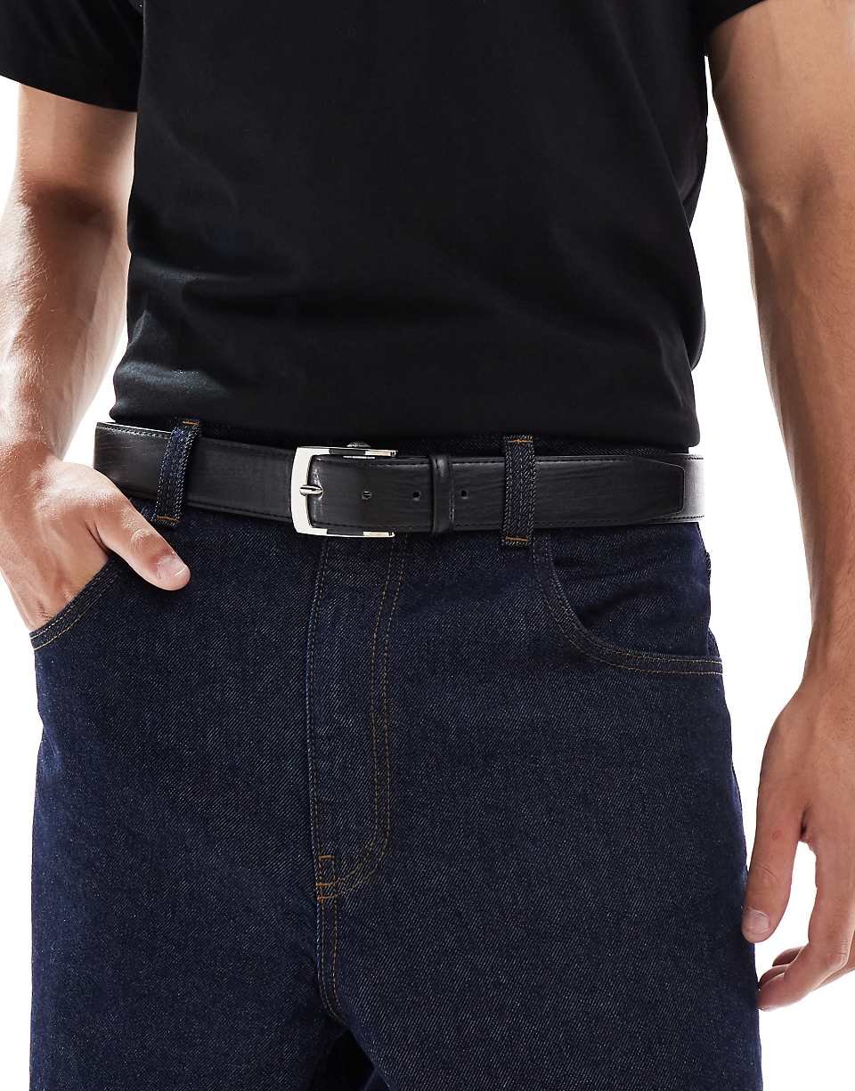 Ceinture en imitation cuir - Noir