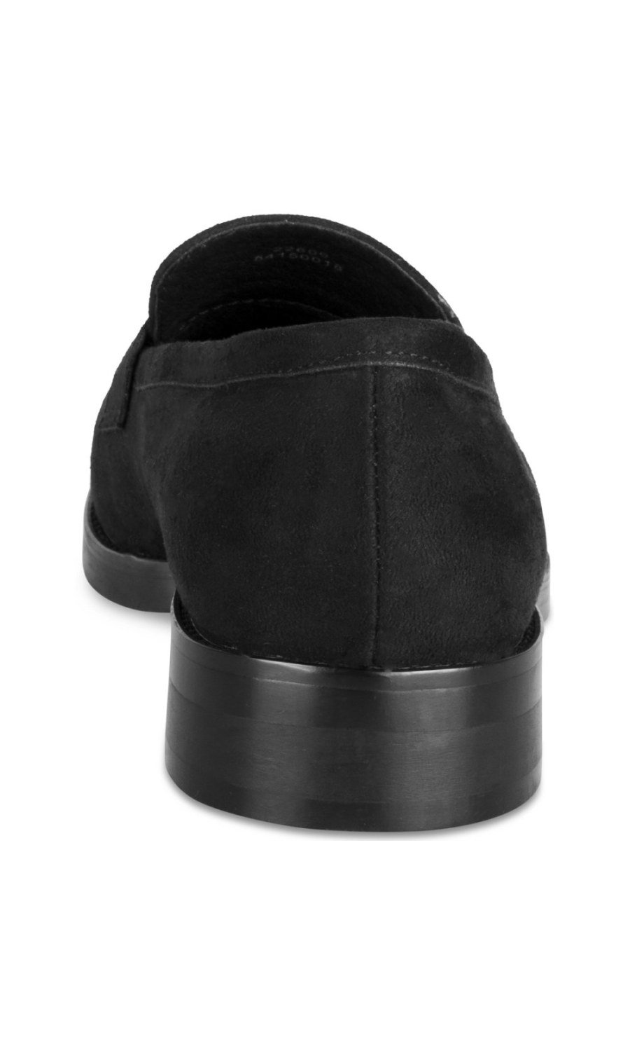 Black faux suede dress loafers