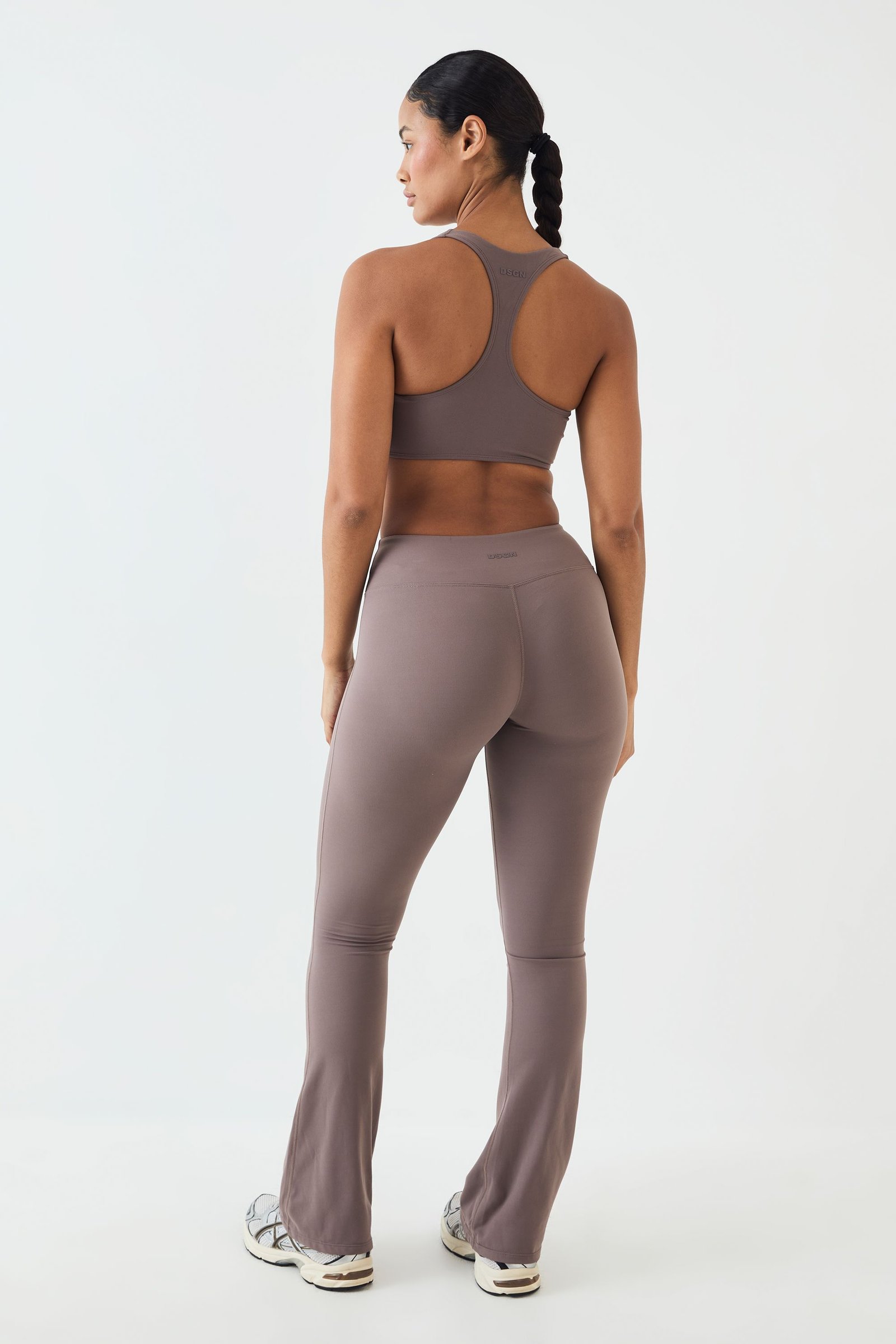 Legging évasé doux taille mi-haute