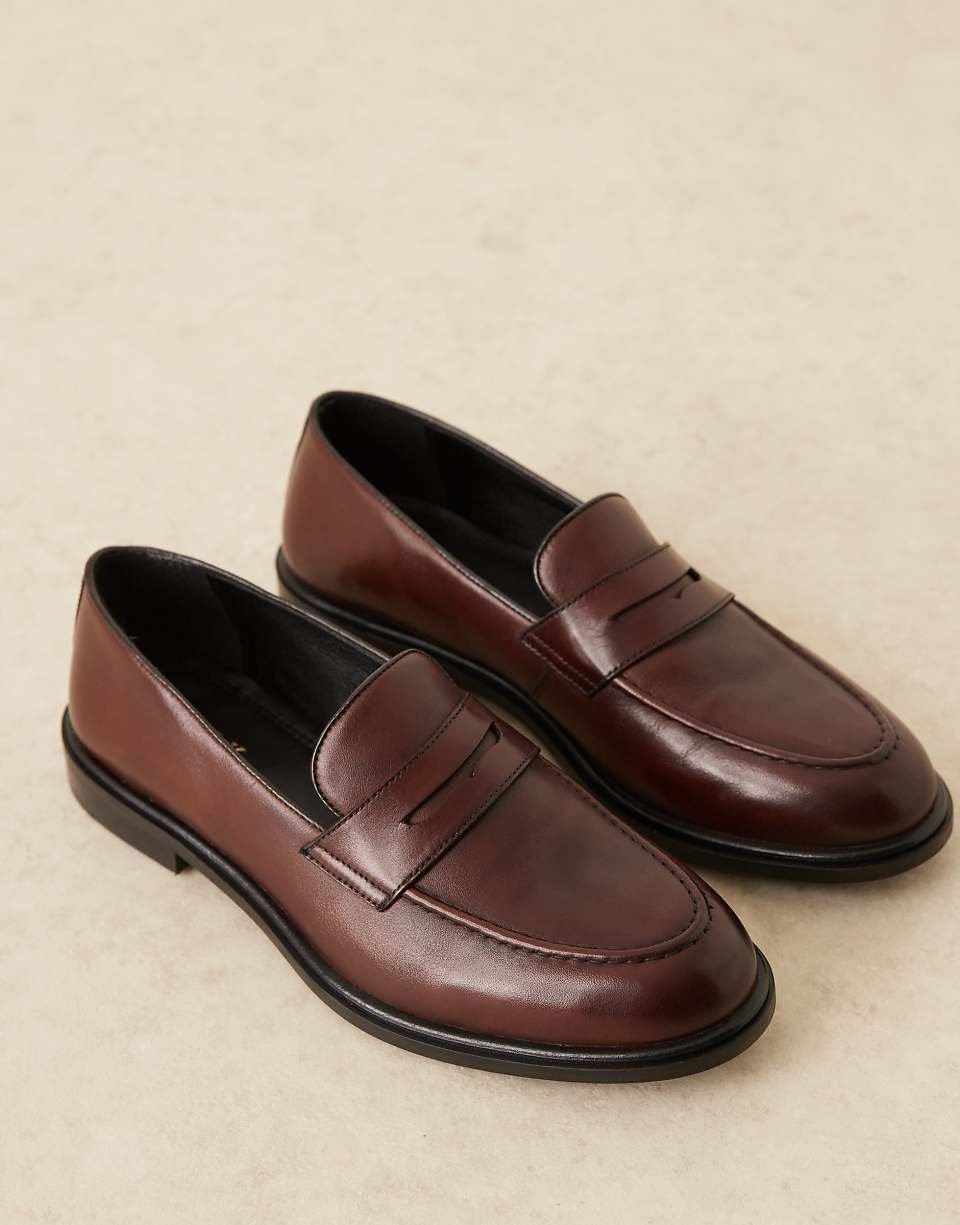 Putney leather snaffle loafers - Brown