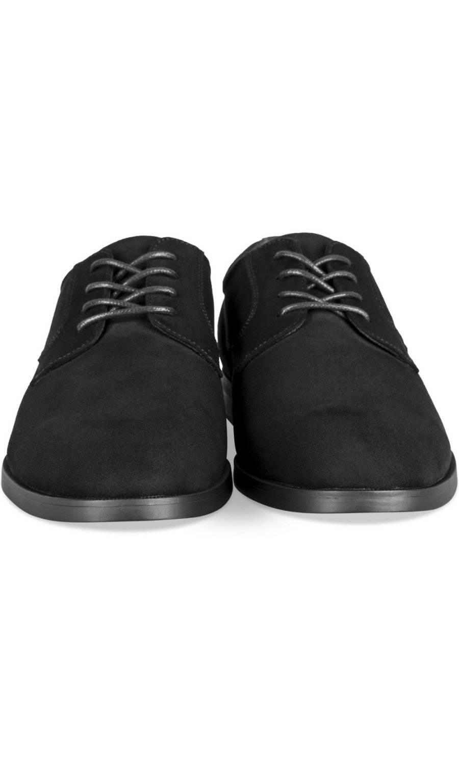 Derbies aspect suédine petit talon noirs