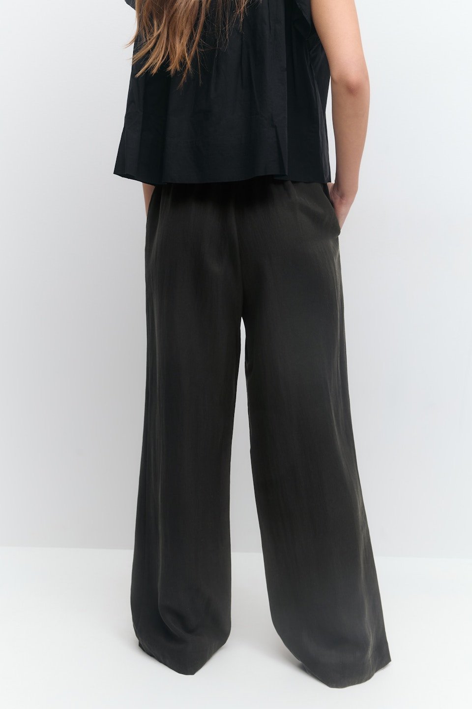 Pantalon large décontracté à cordon