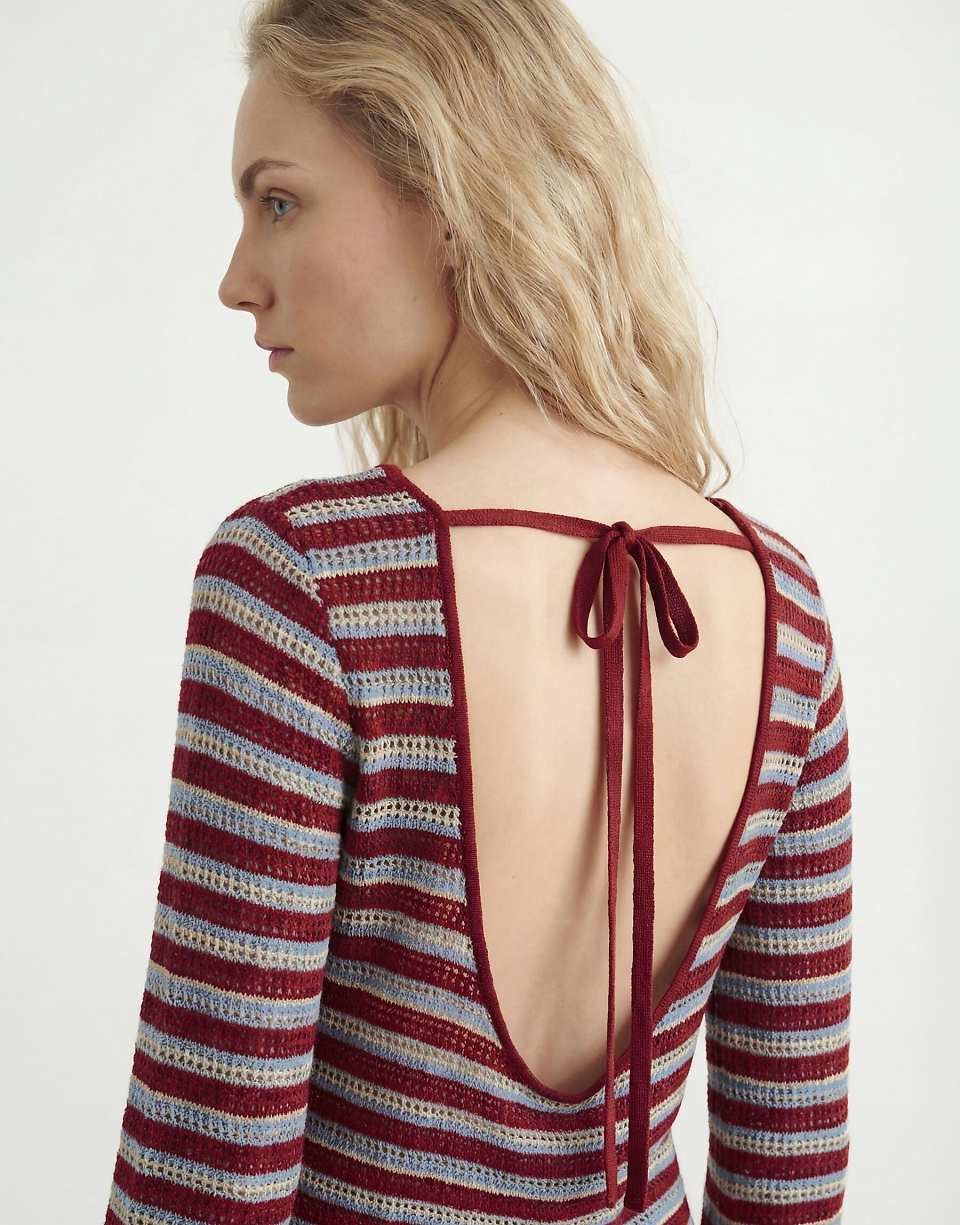 Robe tricot - 7mer bordeaux