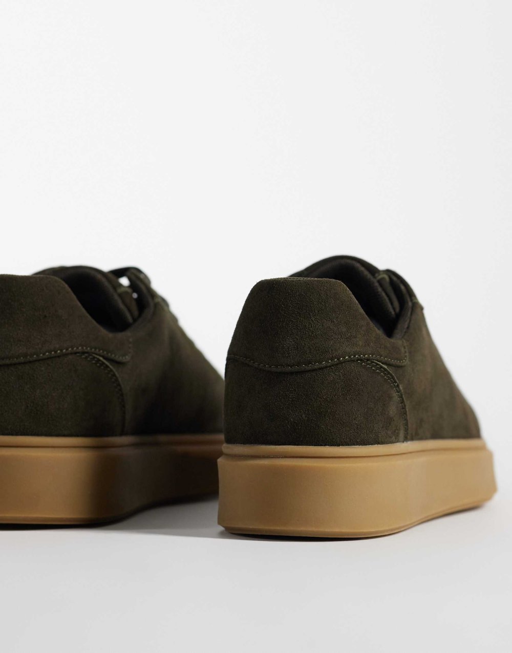 Baskets chunky f suédine kaki
