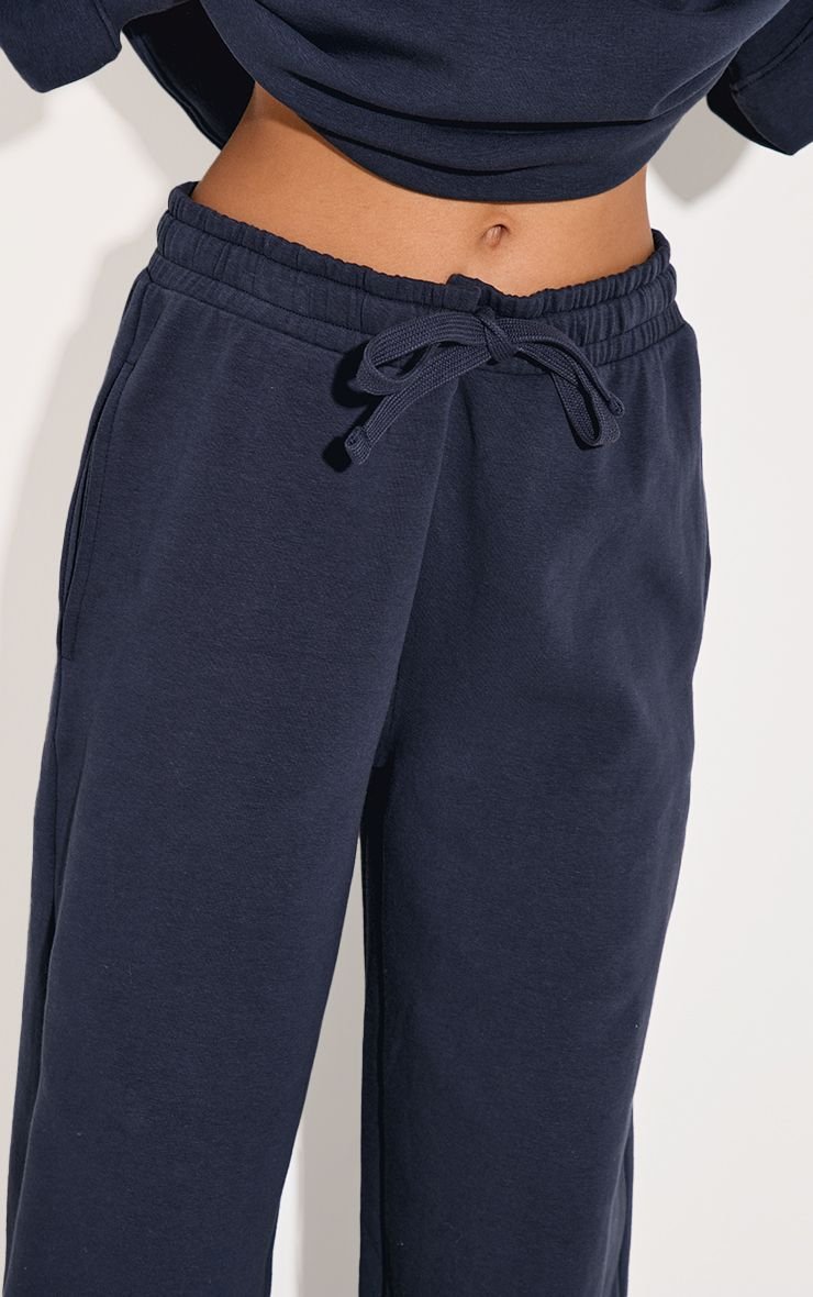 Jogging droit interlock bleu marine