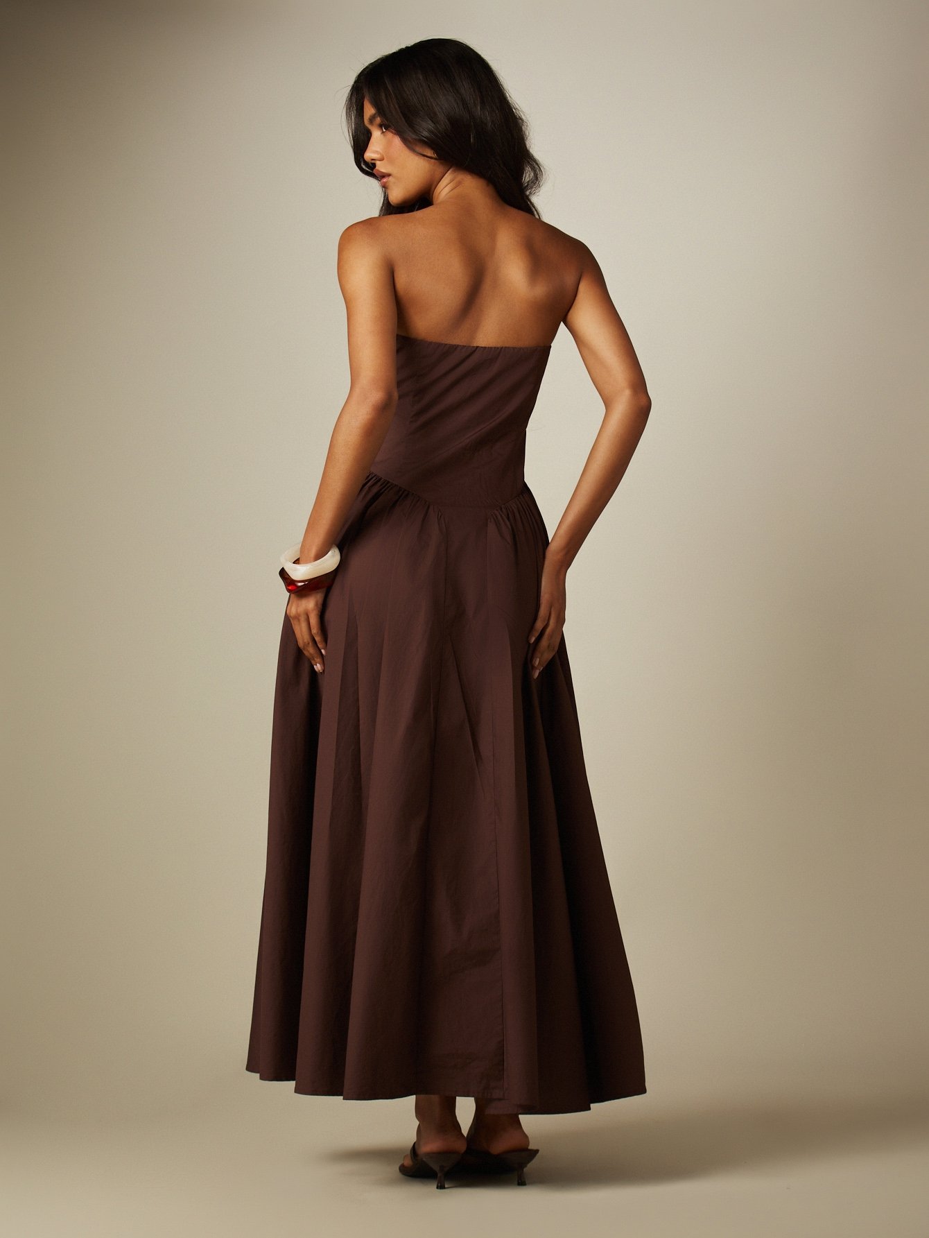 Robe twila bustier b jupe wasi3a froncée