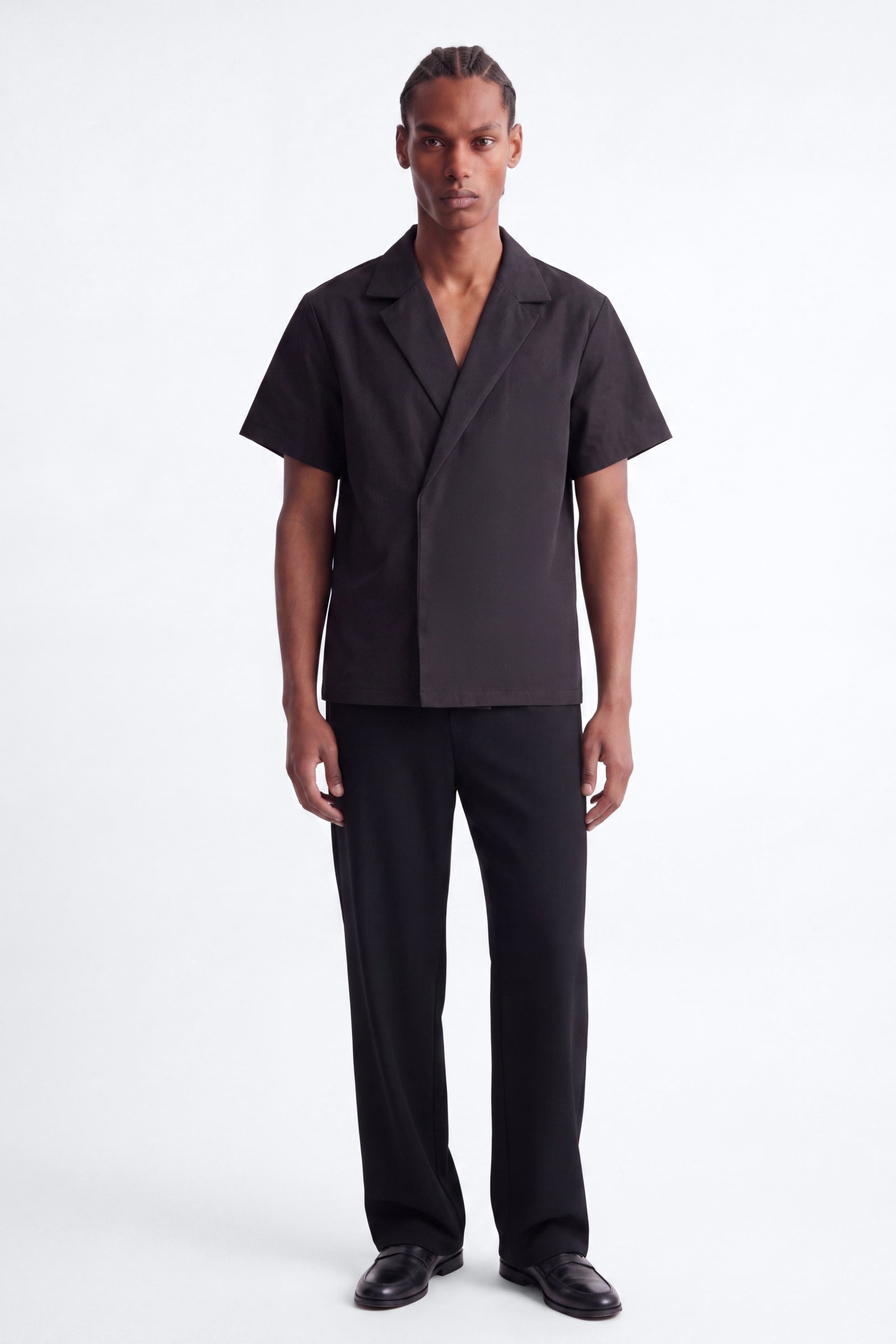 Chemise boxy col cubain b kmam qsar
