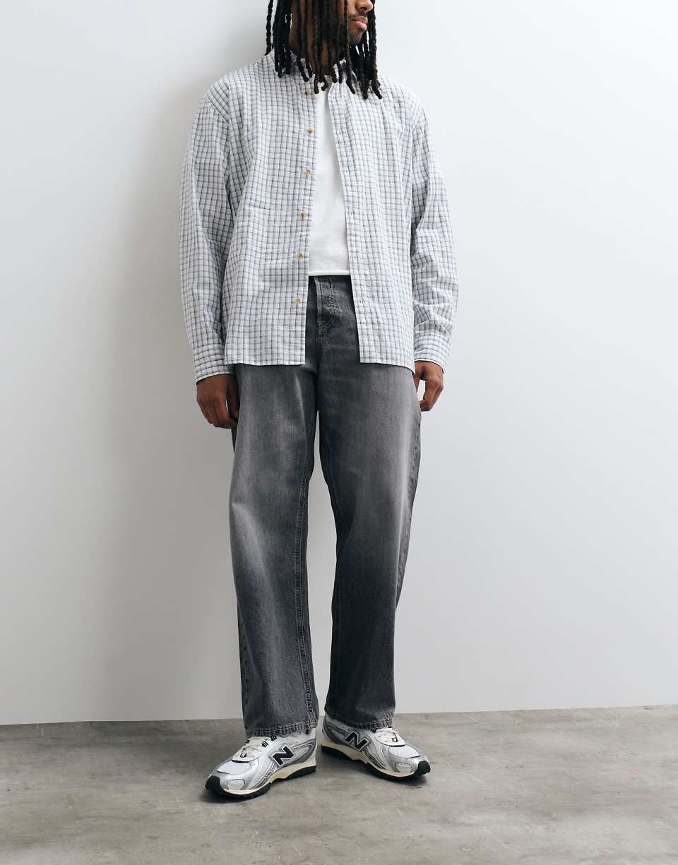 Alex jean baggy délavé gris délavé