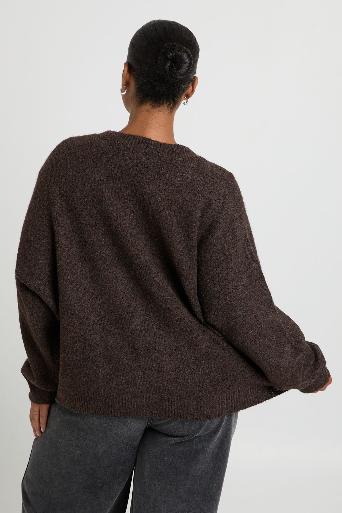 Pull surdimensionné col v super doux - Grande taille