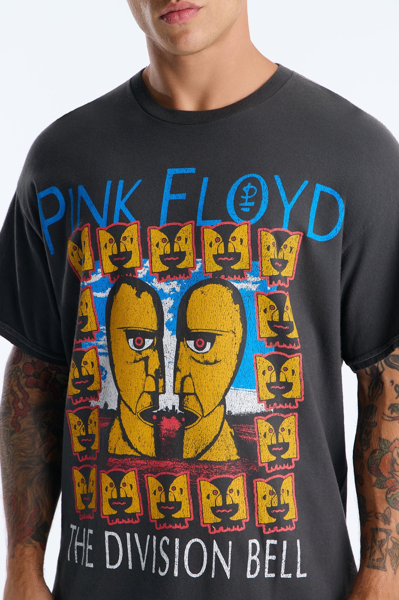 تي شيرت أوفرسايز بطبعة Pink Floyd Division Bell