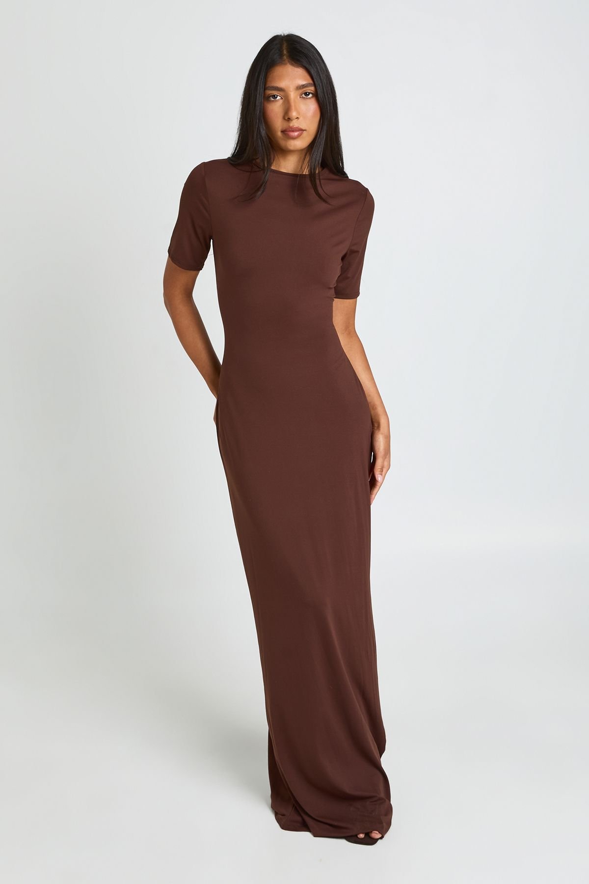 Robe Maxi À Manches Courtes Basique Tall