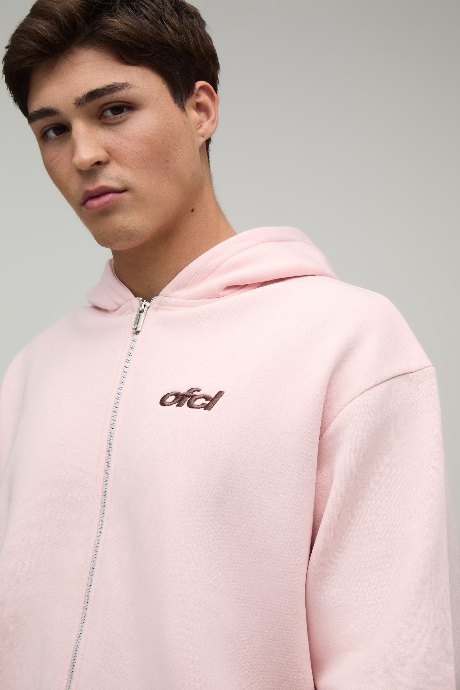 Ensemble de Jogging Court à Casynthétiqueche Zippé OFCL Coupe Boxy Oversize