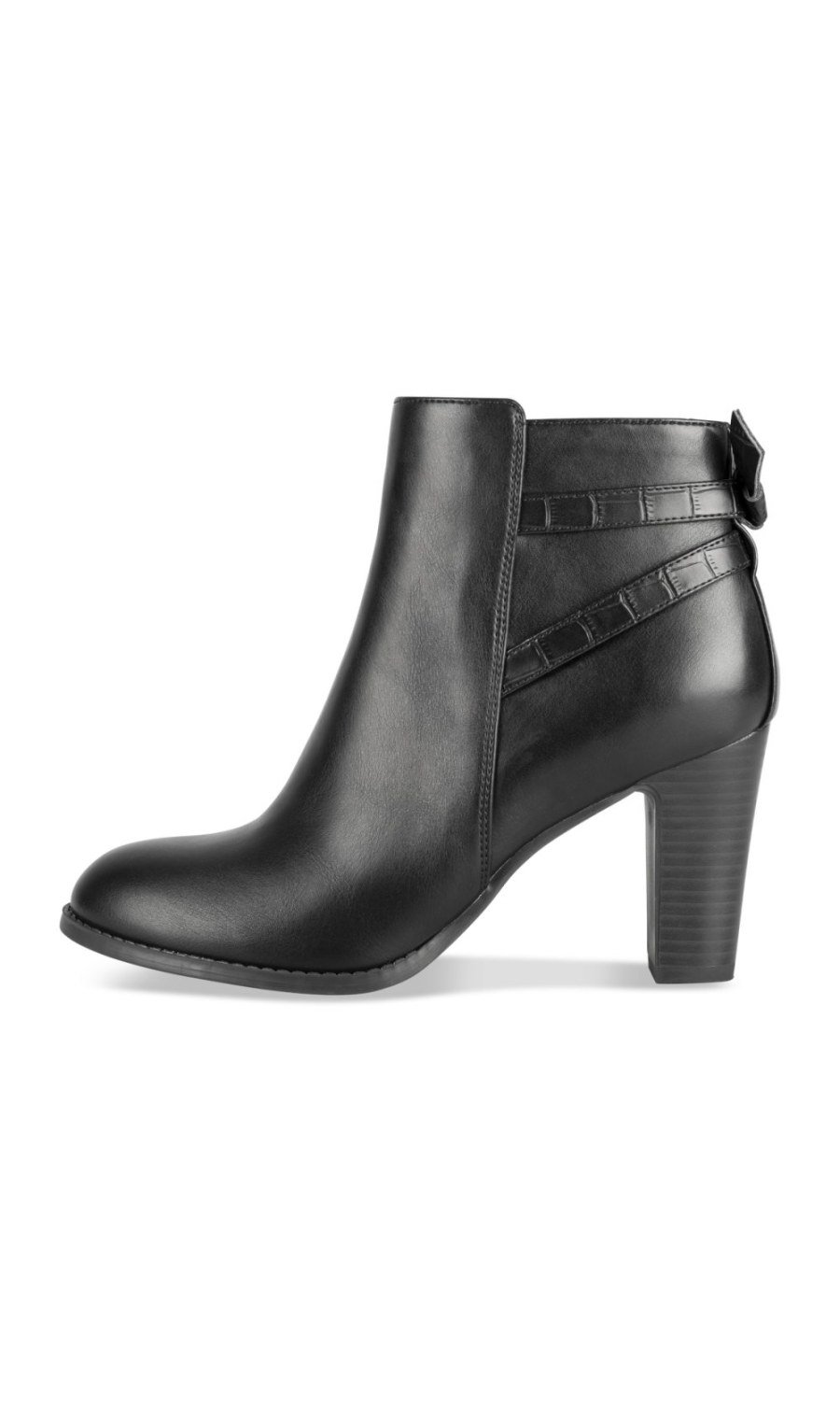 Bottines talon carré brides croco k7lin