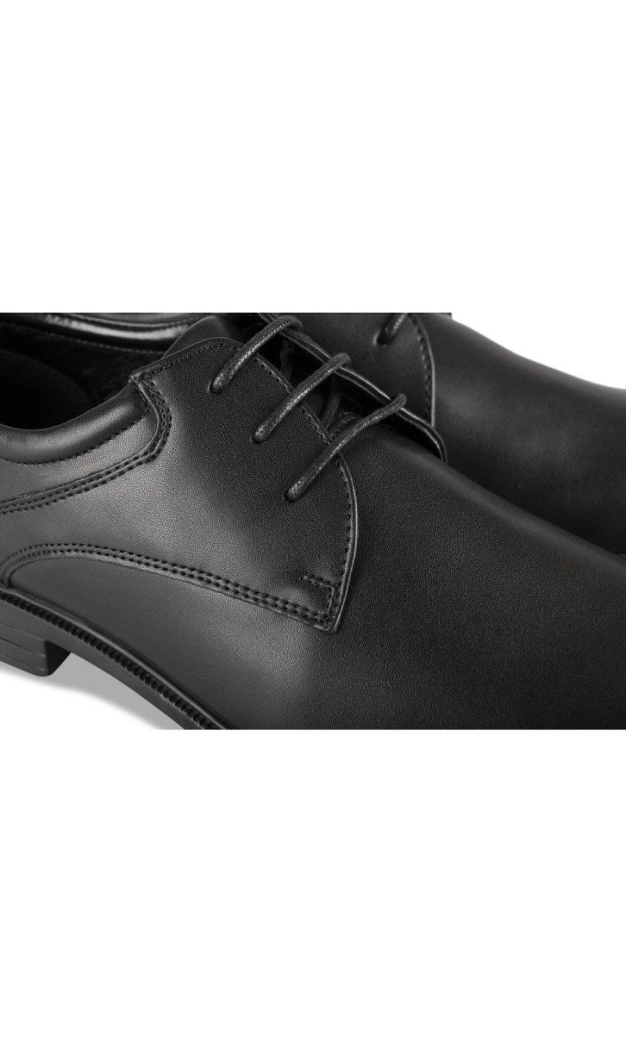 Derbies aspect lisse surpiqués noirs