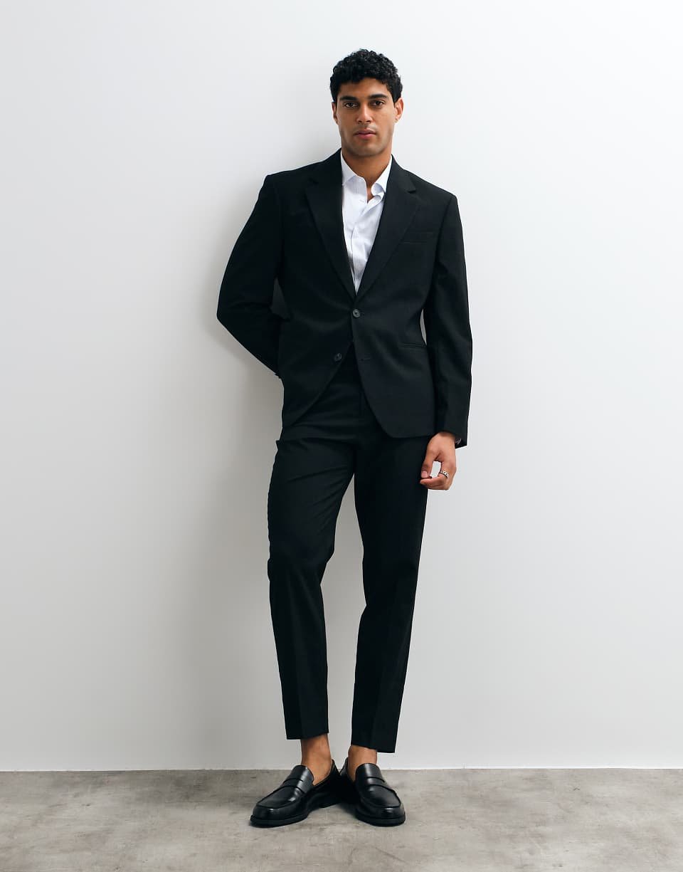 Blazer de costume ajusté - Noir