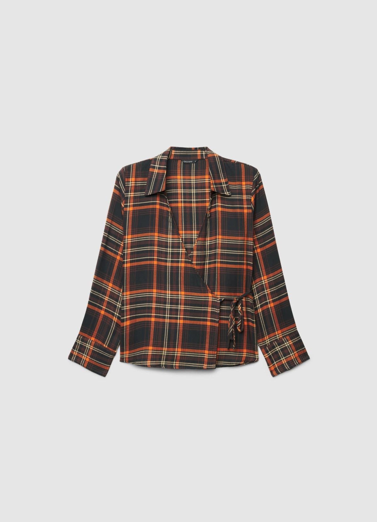 Tartan wrap shirt