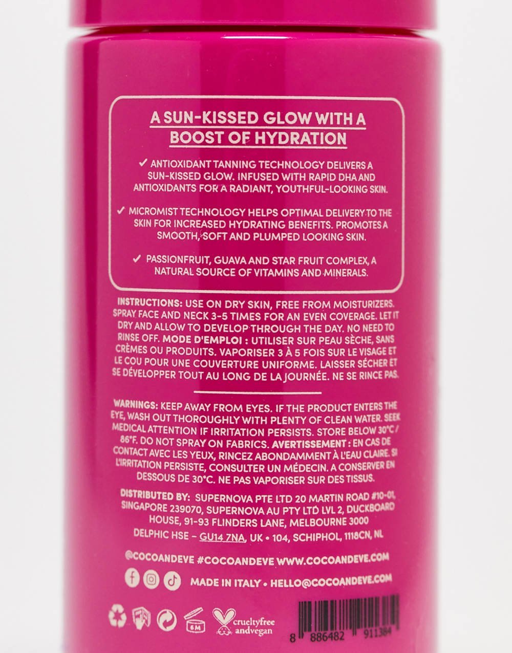 Self-tanning face mist - 75 ml