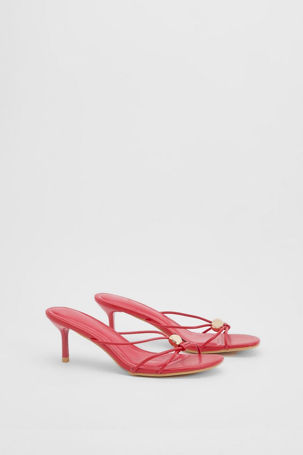 Mules b talon, brides w tafsil métallique