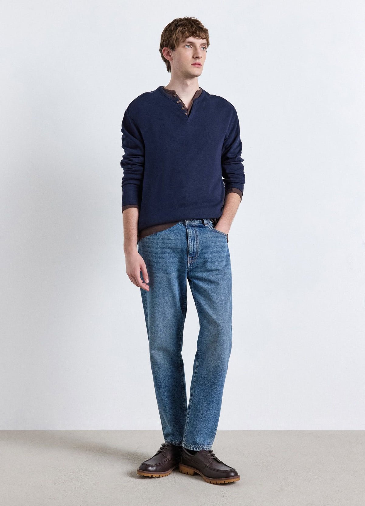 T-shirt gaufré kmam twal b boutons