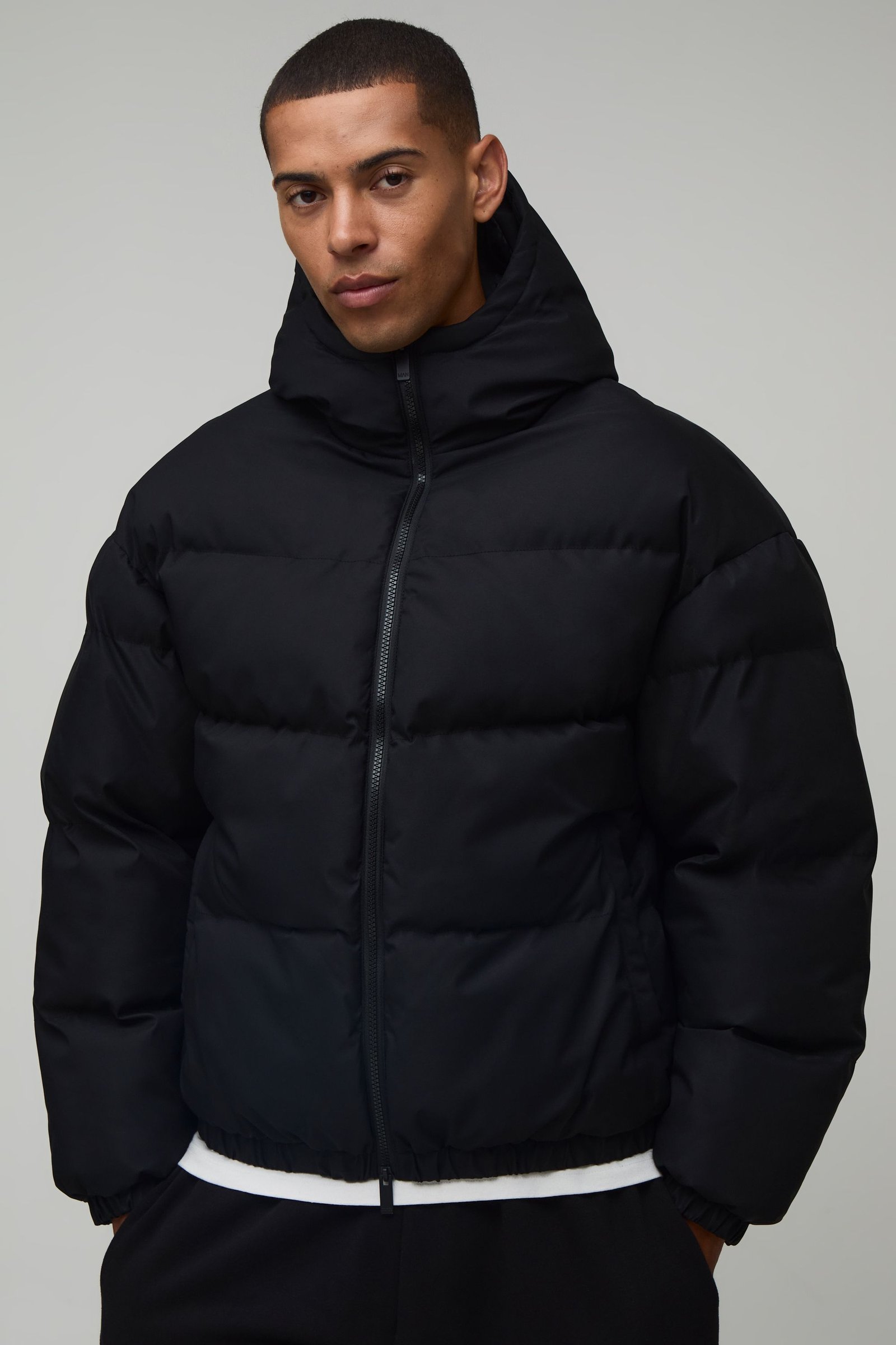 Veste Doudoune Matelassée À Capuche Essentielle Mi-saison Coupe Regular Homme