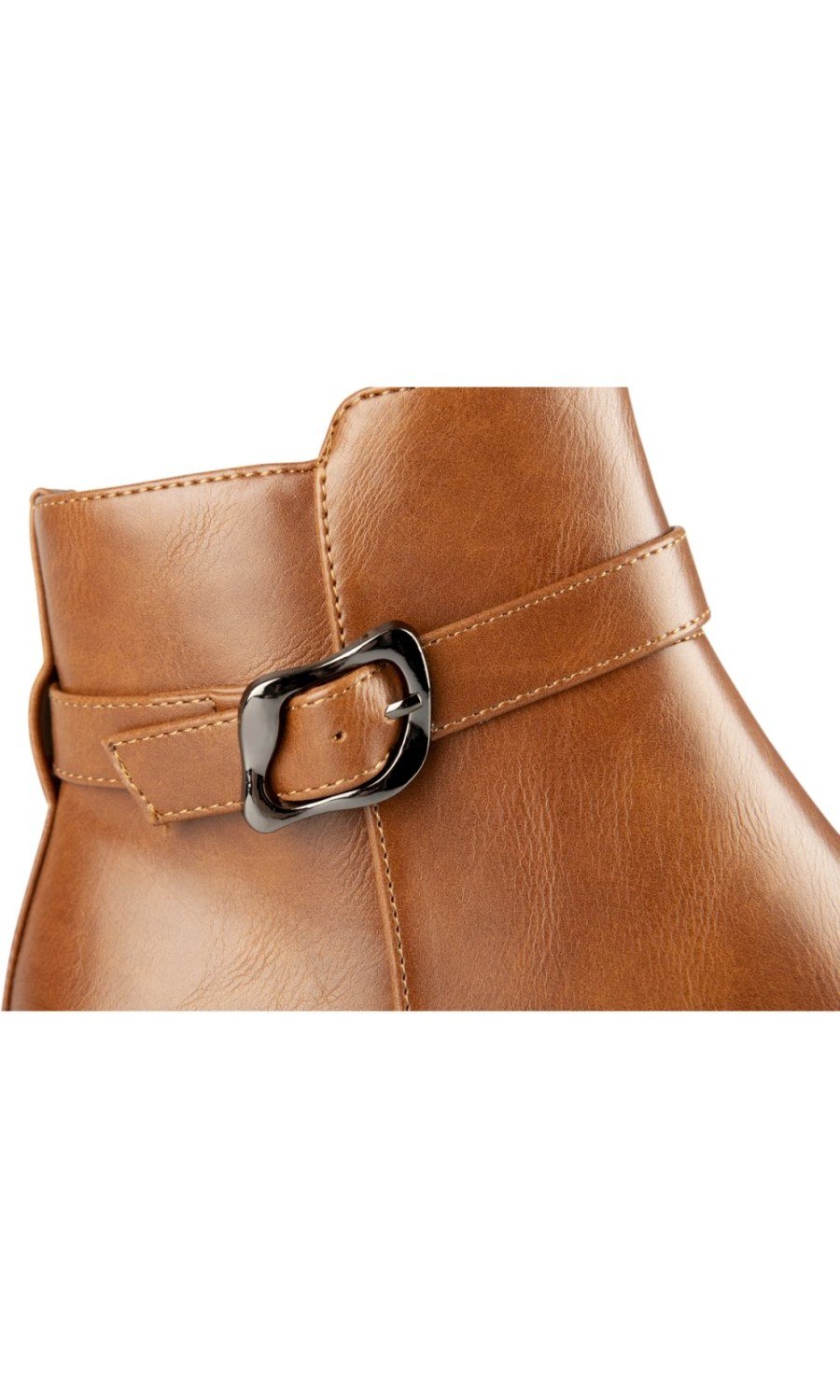 Bottines b bride w boucle cognac