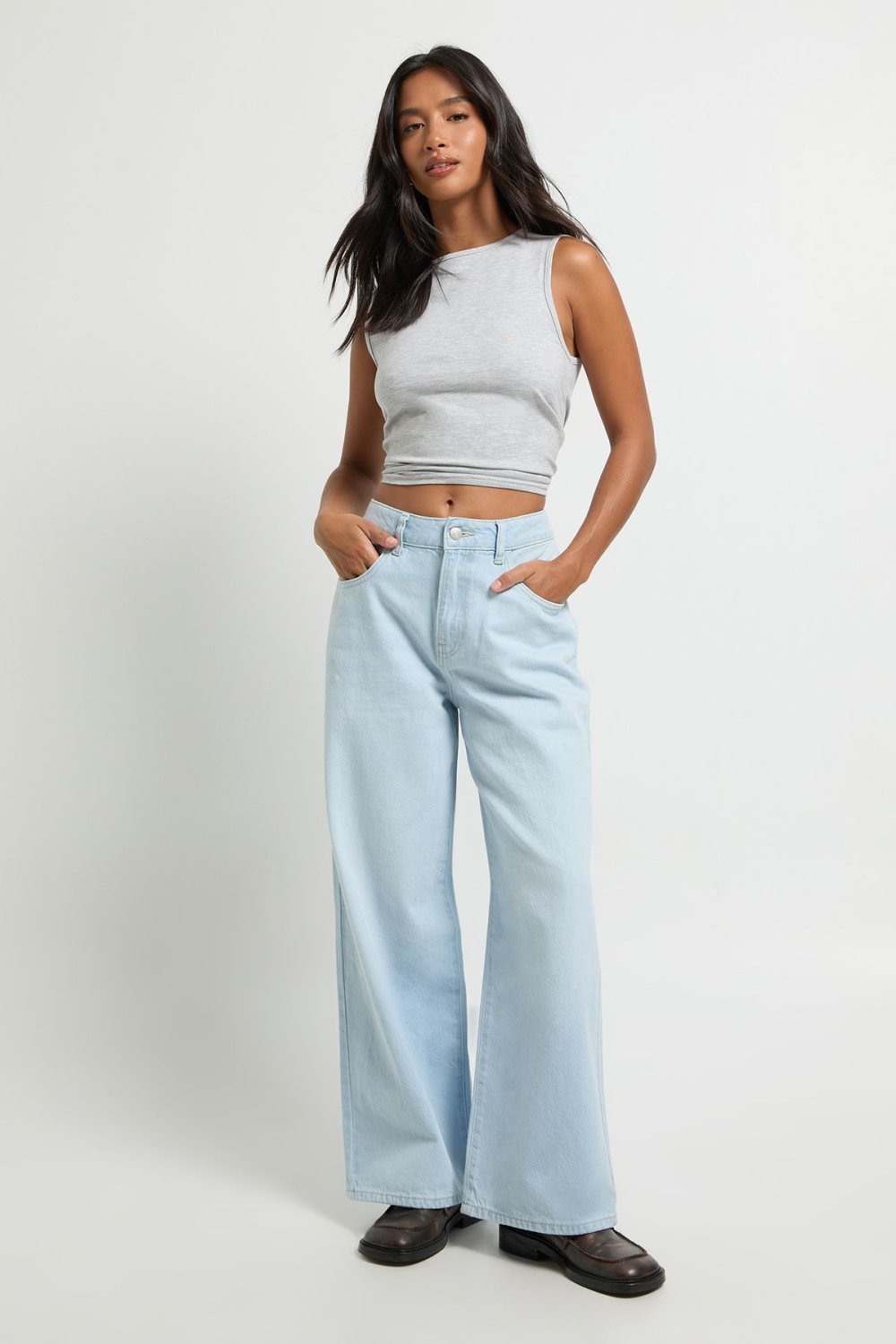 Jean large taille haute zre9 fate7 bzaf - Petite