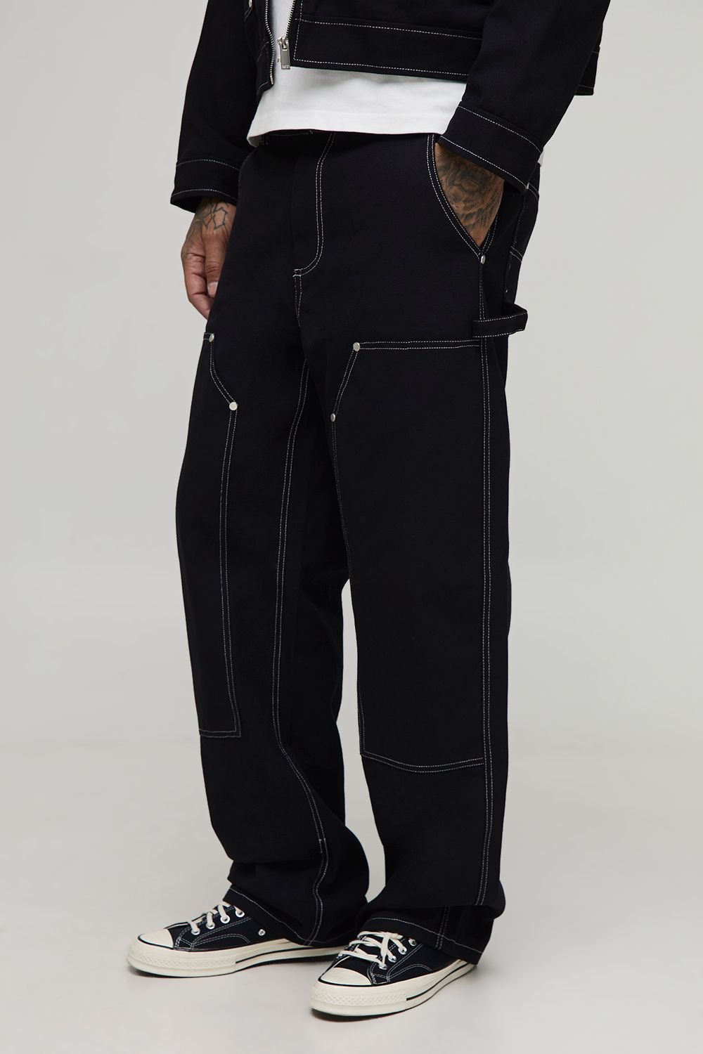 Pantalon de travail en toile pour personnes de grande taille, coupe décontractée