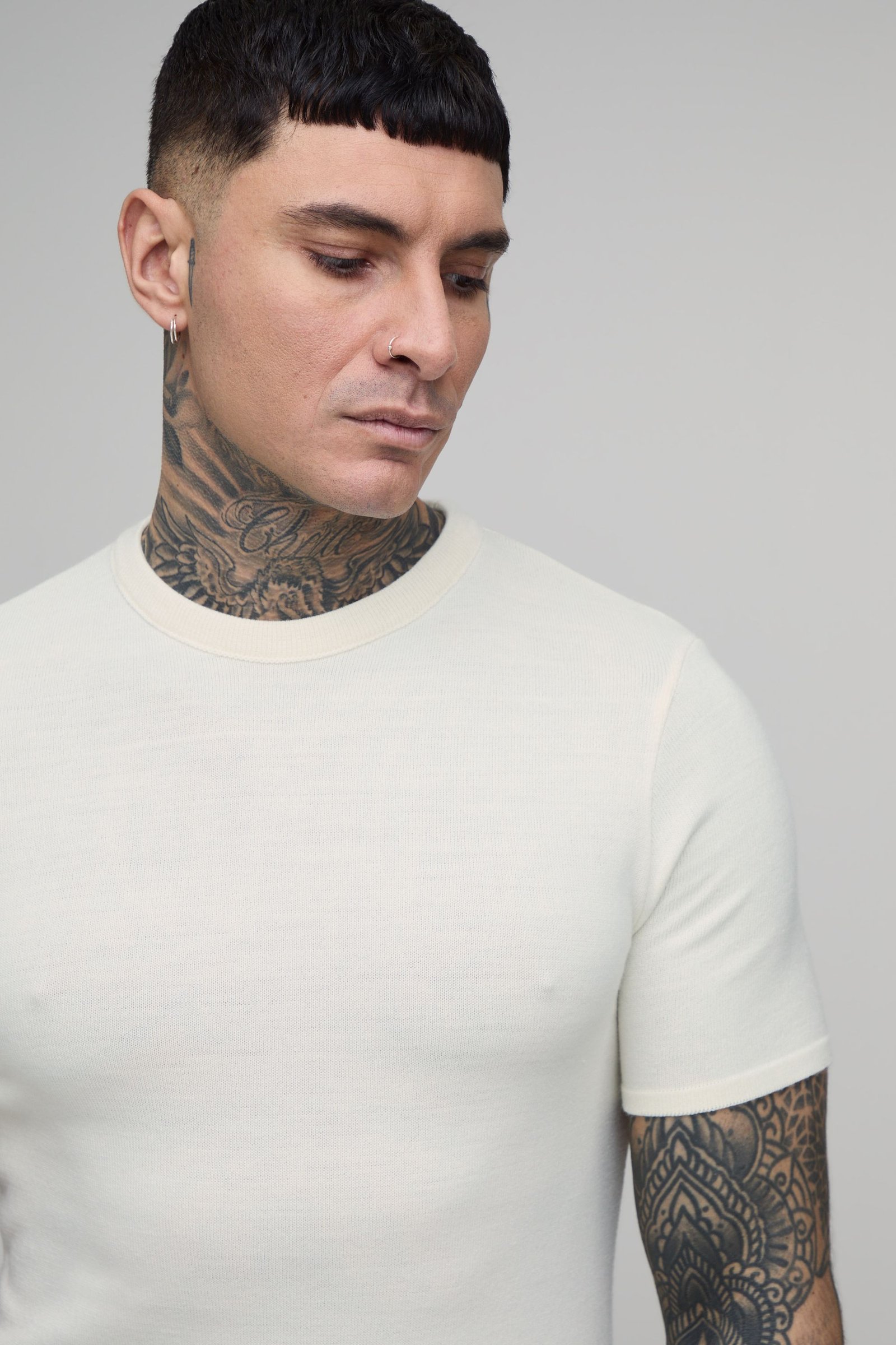 T-shirt muscle fit en maille douce - Tall