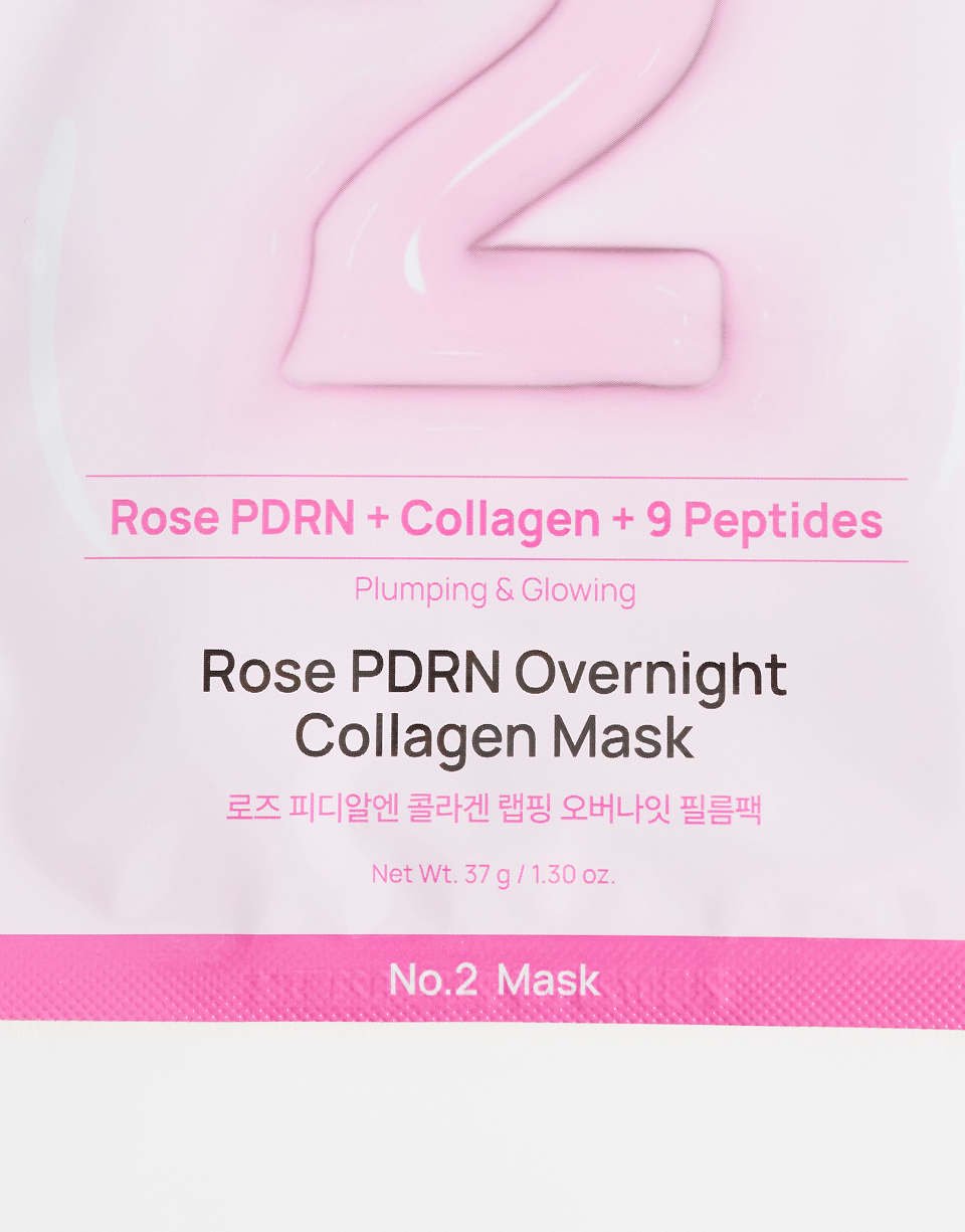 Masque en tissu repulpant No.2 au collagène - Lot de 5