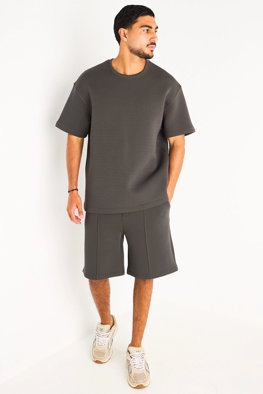 Ensemble t-shirt w short uni anthracite
