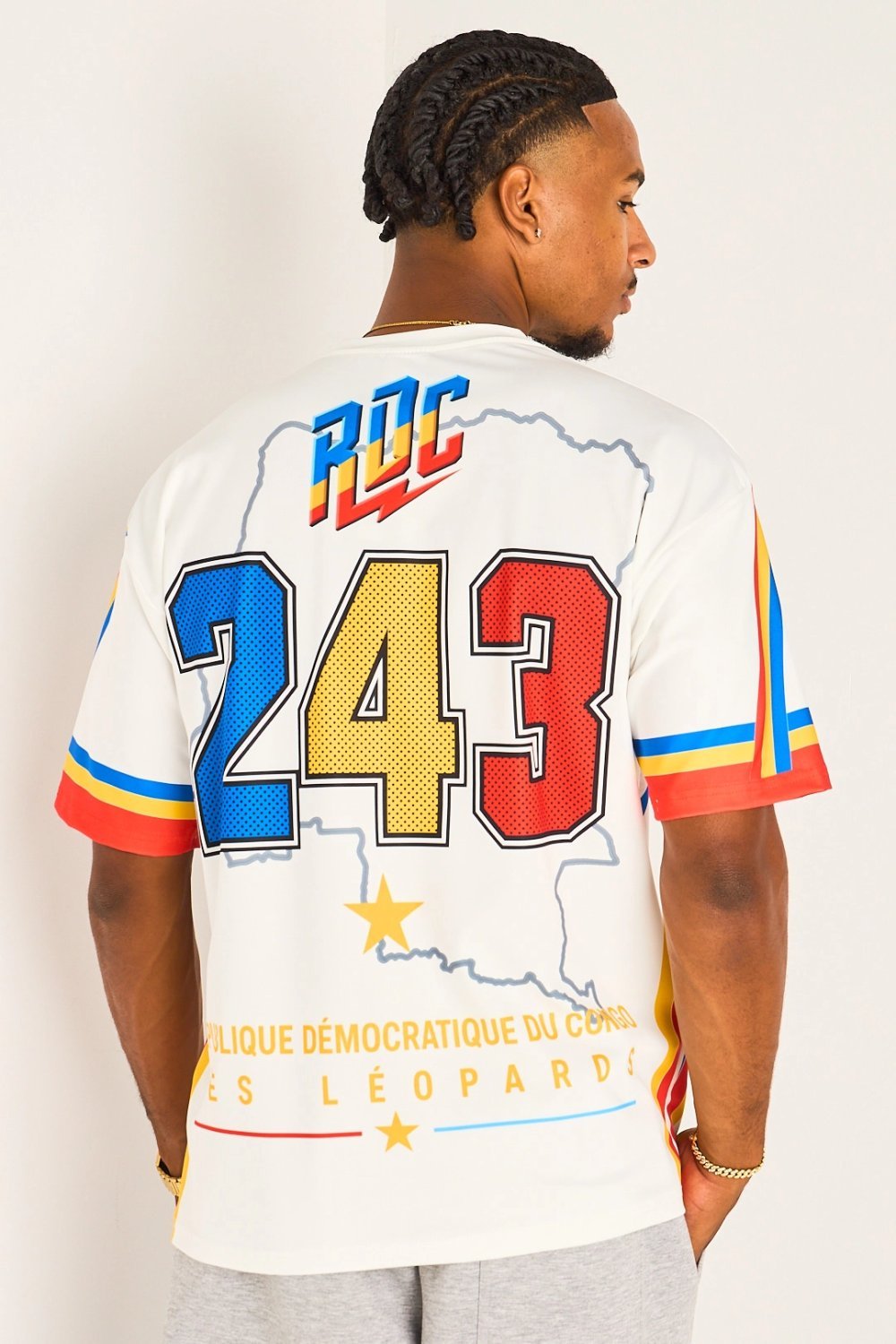 Tee-shirt à inscription RDC 243 blanc
