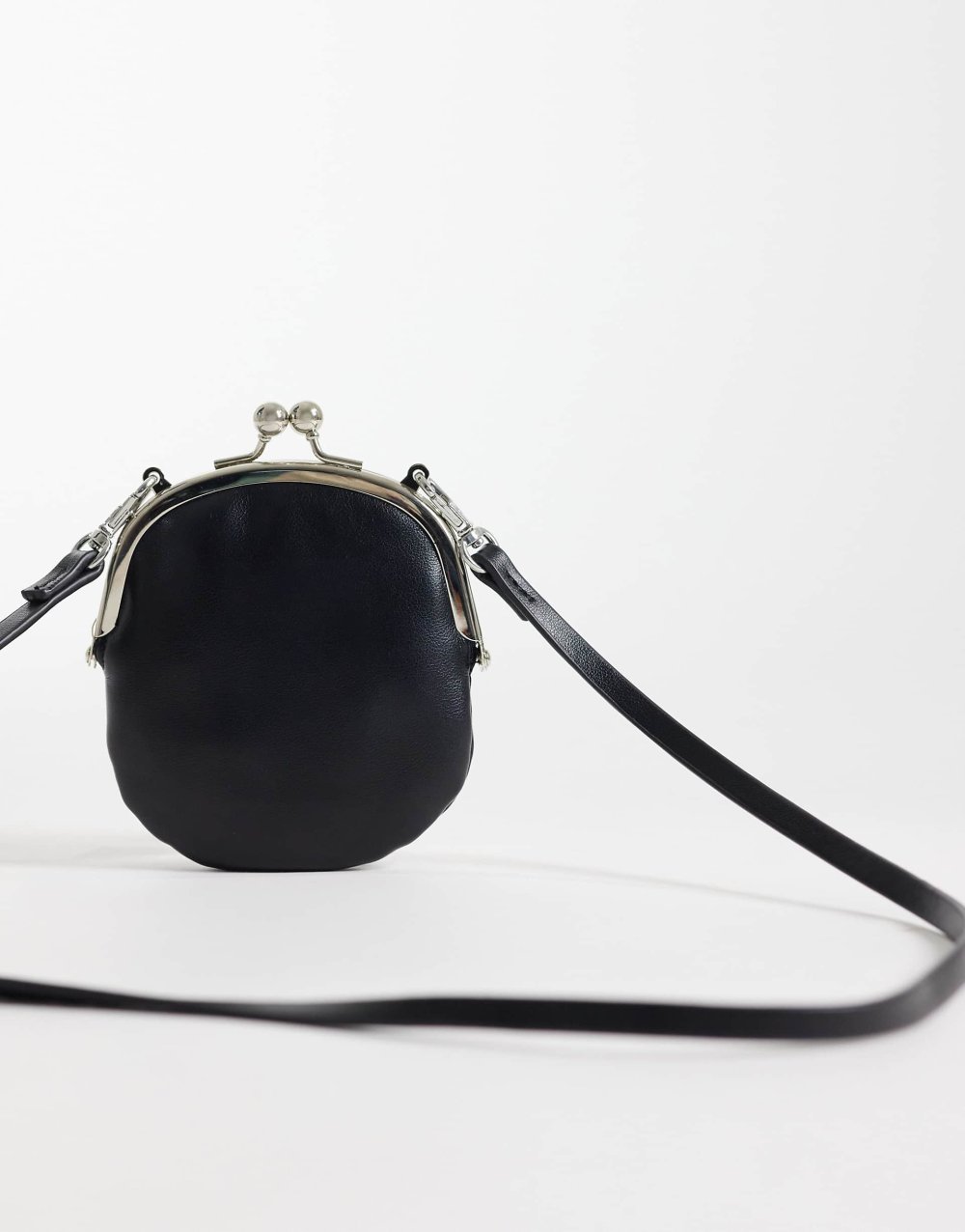 Black mini clutch bag with charms