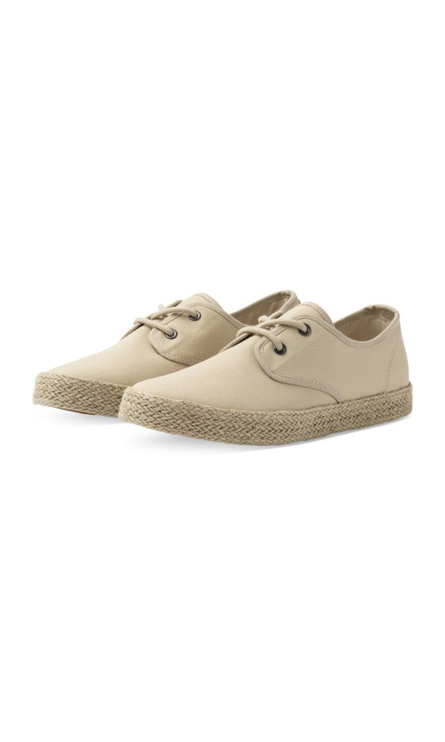 Baskets en toile semelle corde beiges