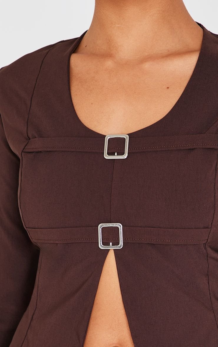 Bengaline buckle fitted shirt