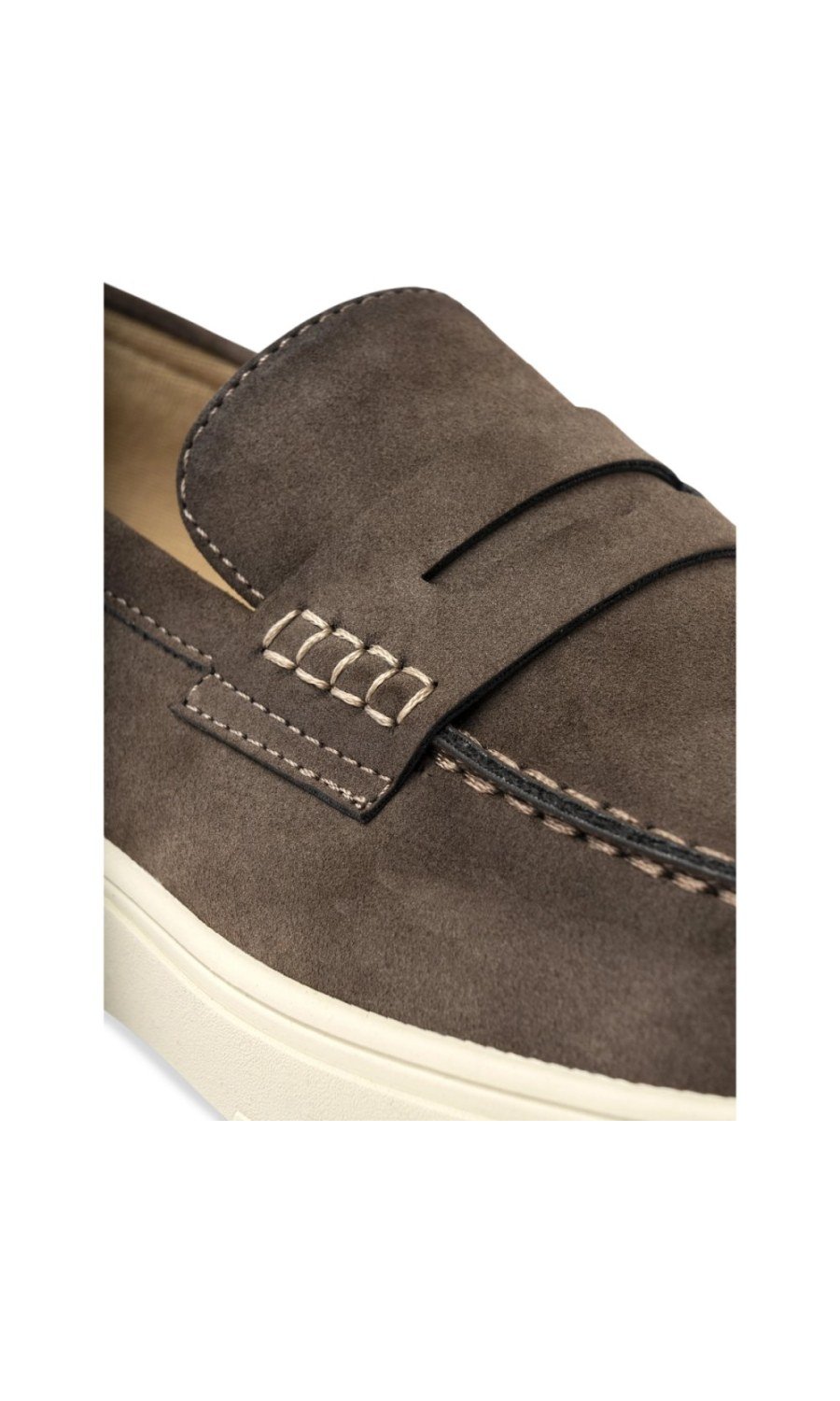 Dark brown casual penny loafers