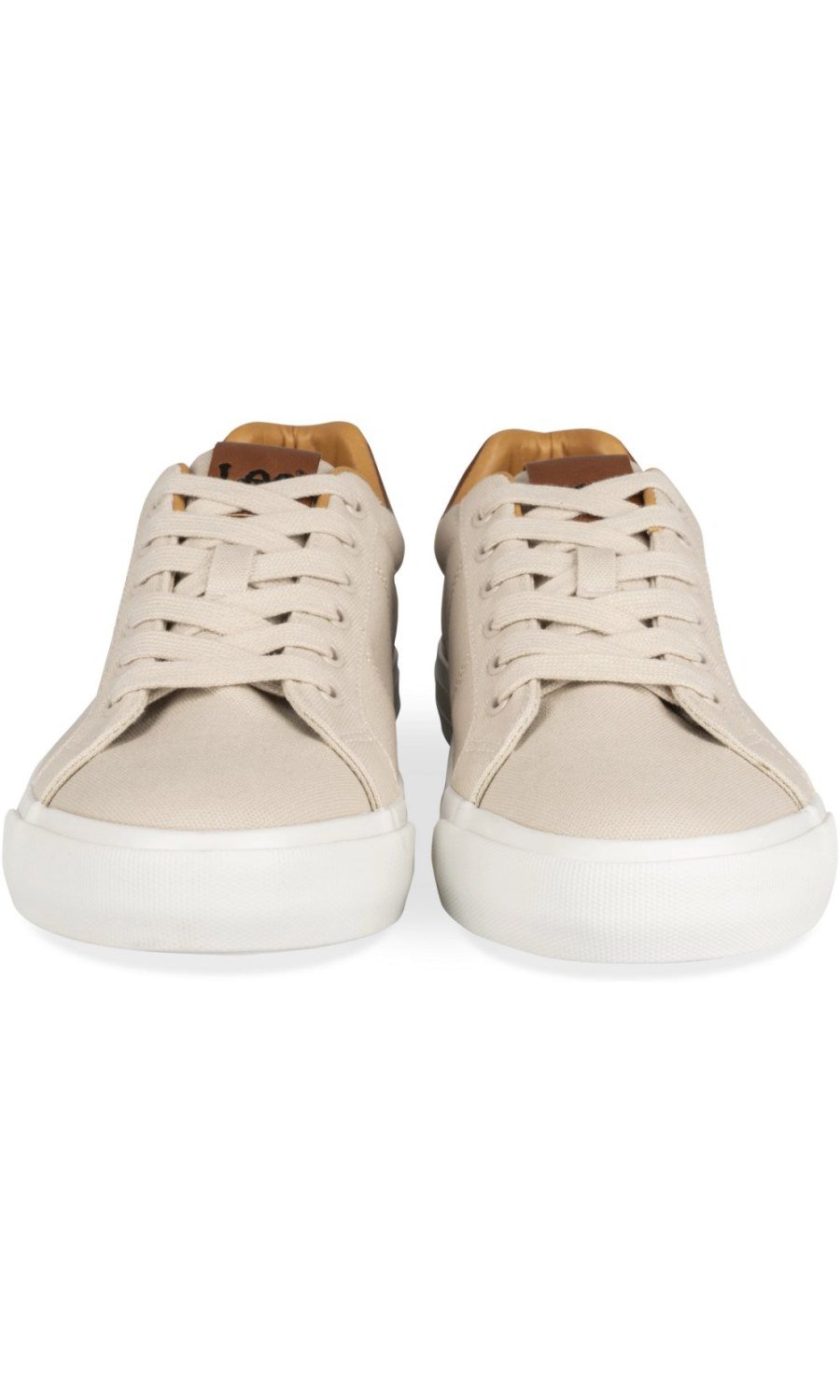 Baskets toile b col camel beige
