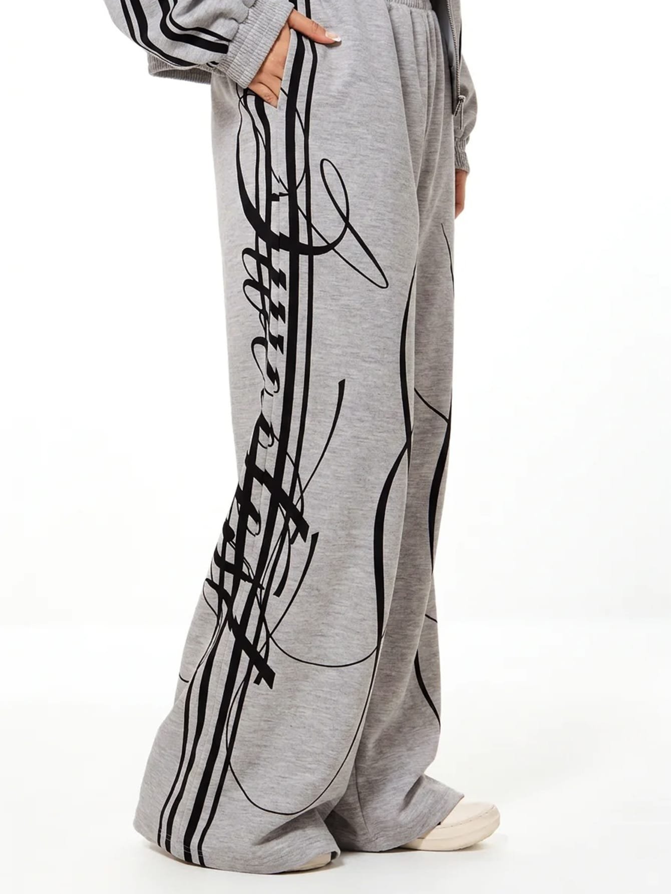 Jogging oversize wasi3 b imprimé graffiti