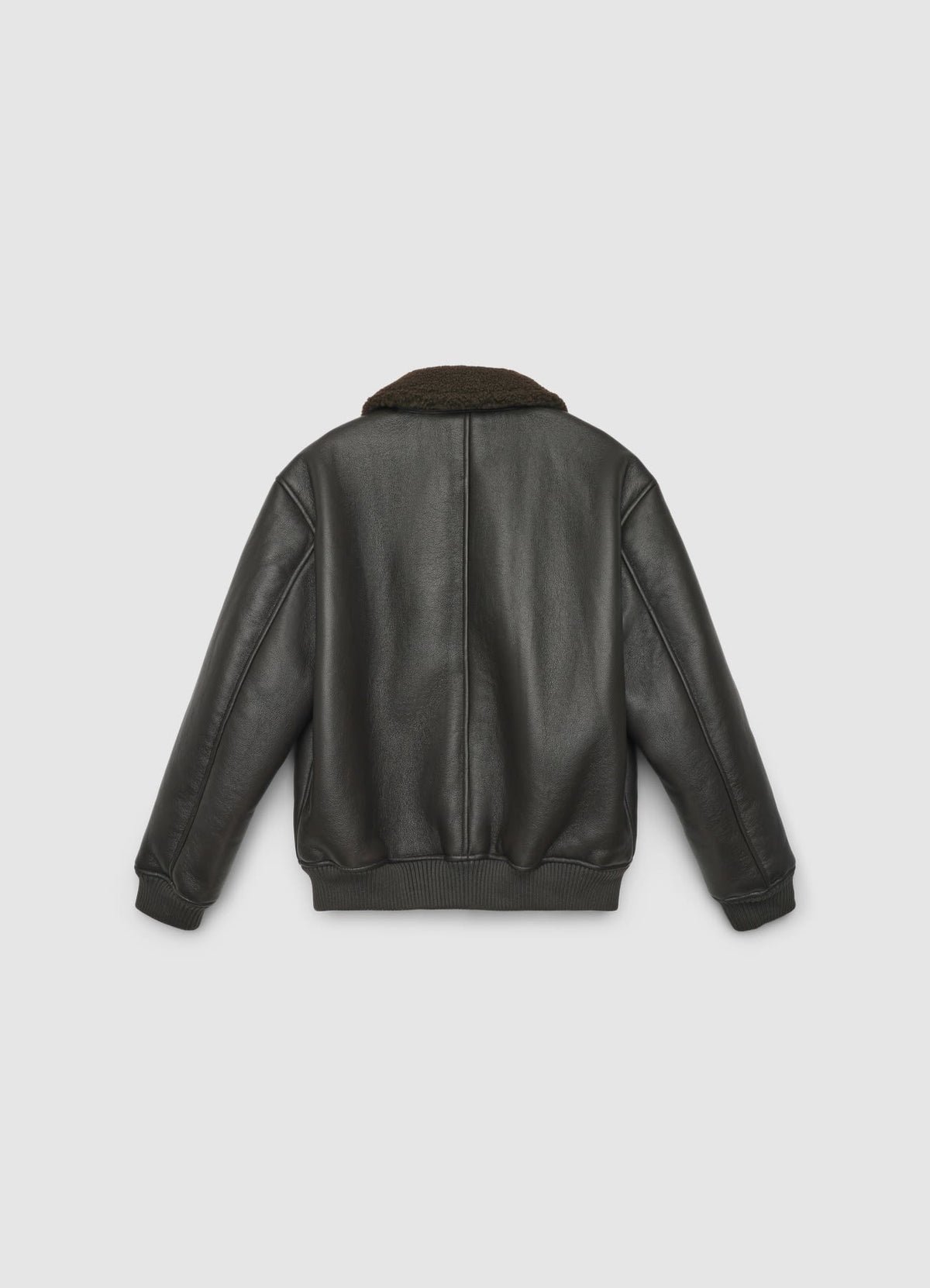 Aviator jacket with shearling-effect collar
