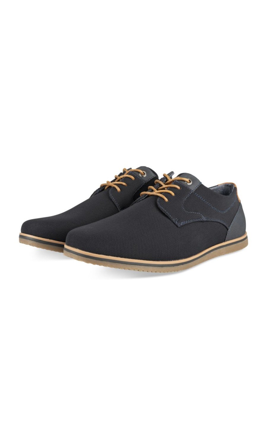 Derbies sport lacets camel bleu marine