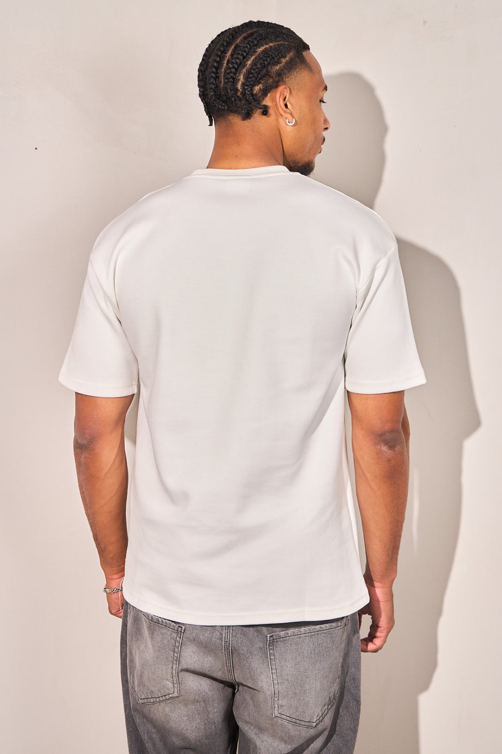 T-shirt ample à logo cœur pixel blanc