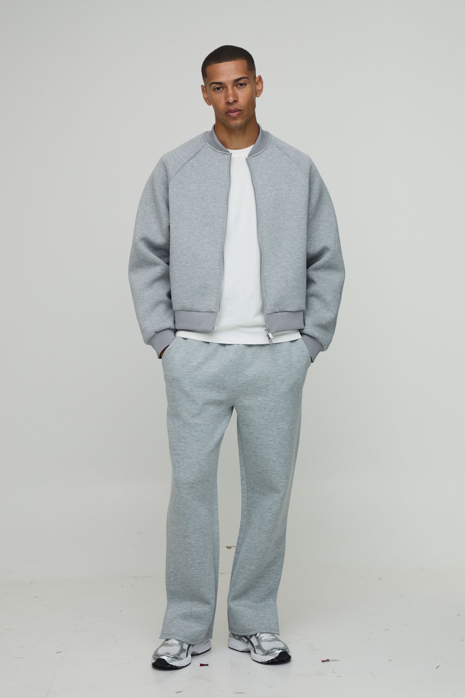 Veste bomber boxy en jersey scuba