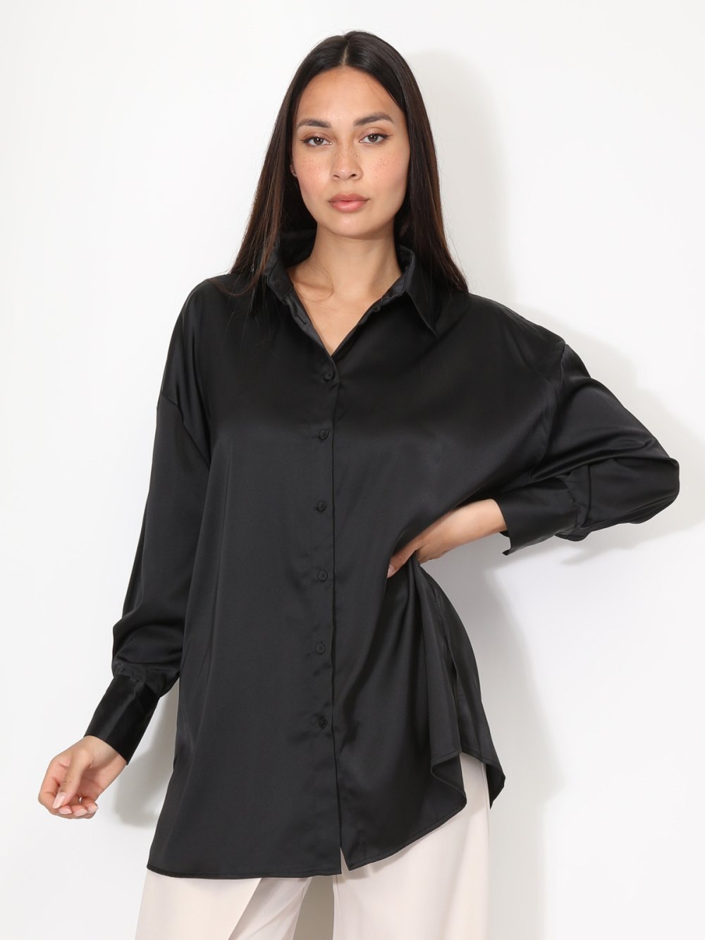 Chemise satinée oversize b fentat, khal