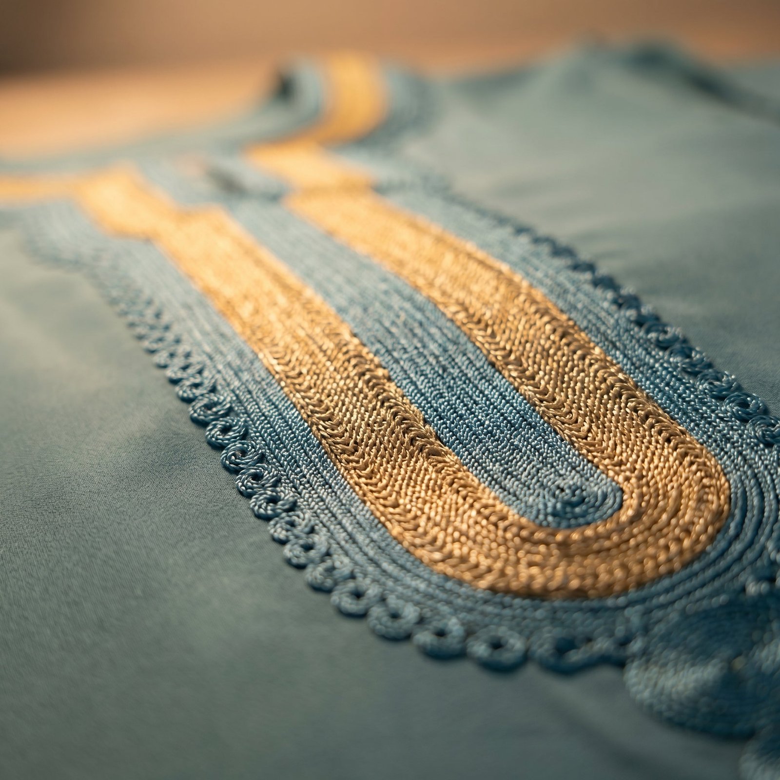 Caftan bleu canard