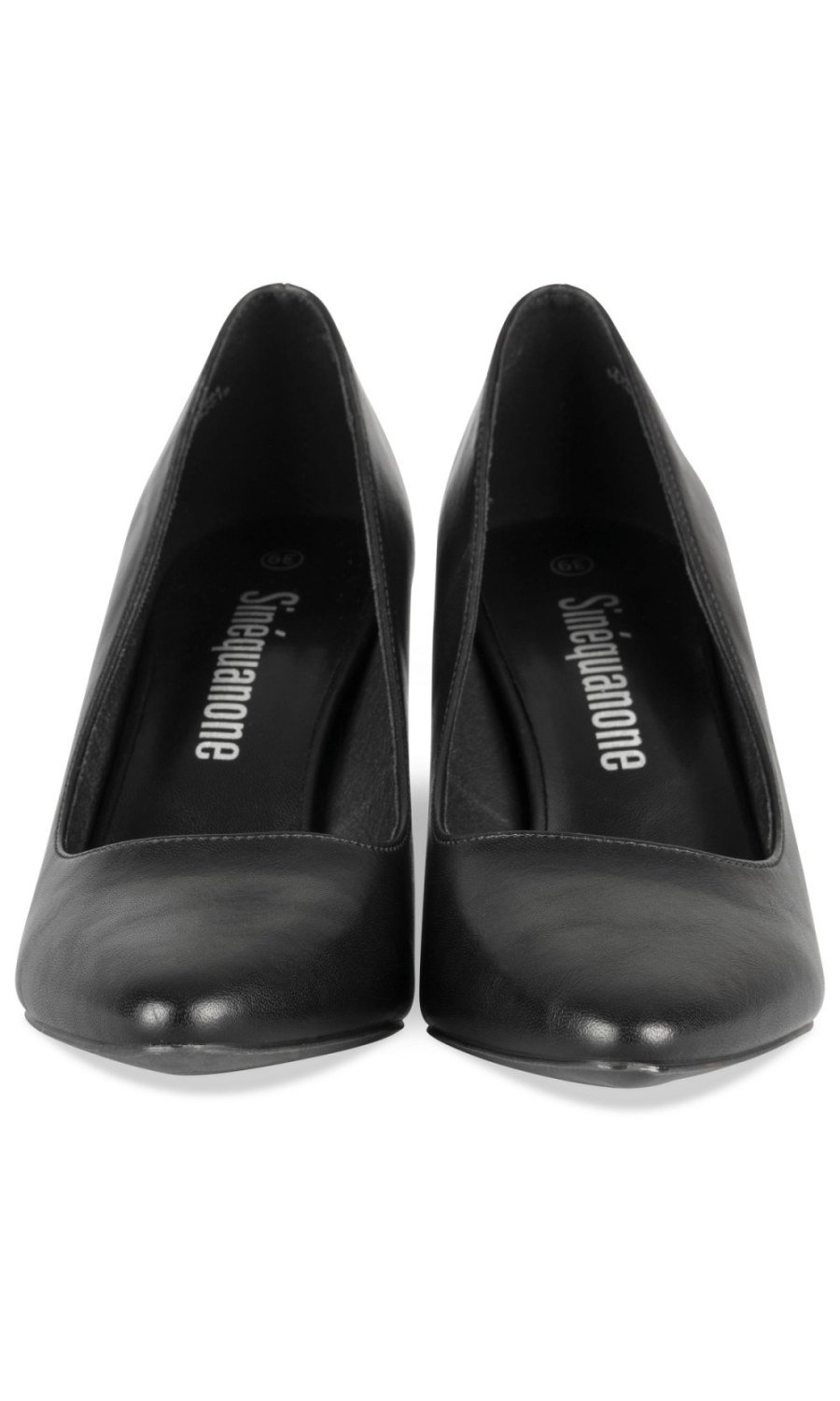 Black pointed stiletto 8 cm pumps