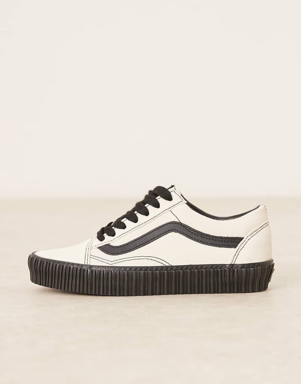 Baskets Old Skool Creeper blanc cassé et noir