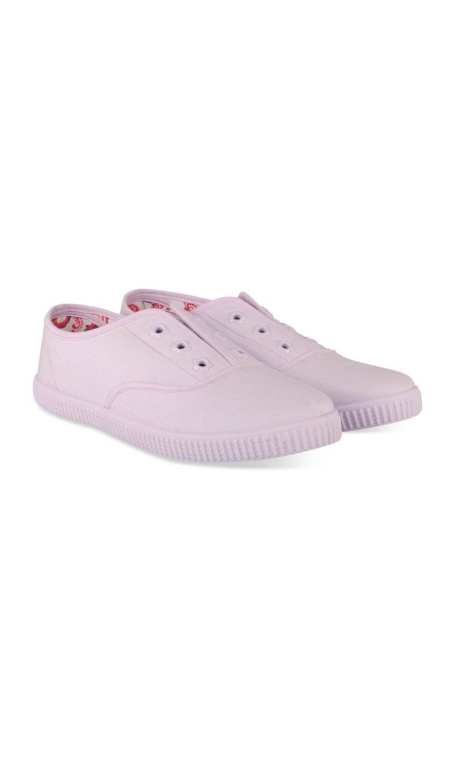 Baskets b toile bla lacets lilas