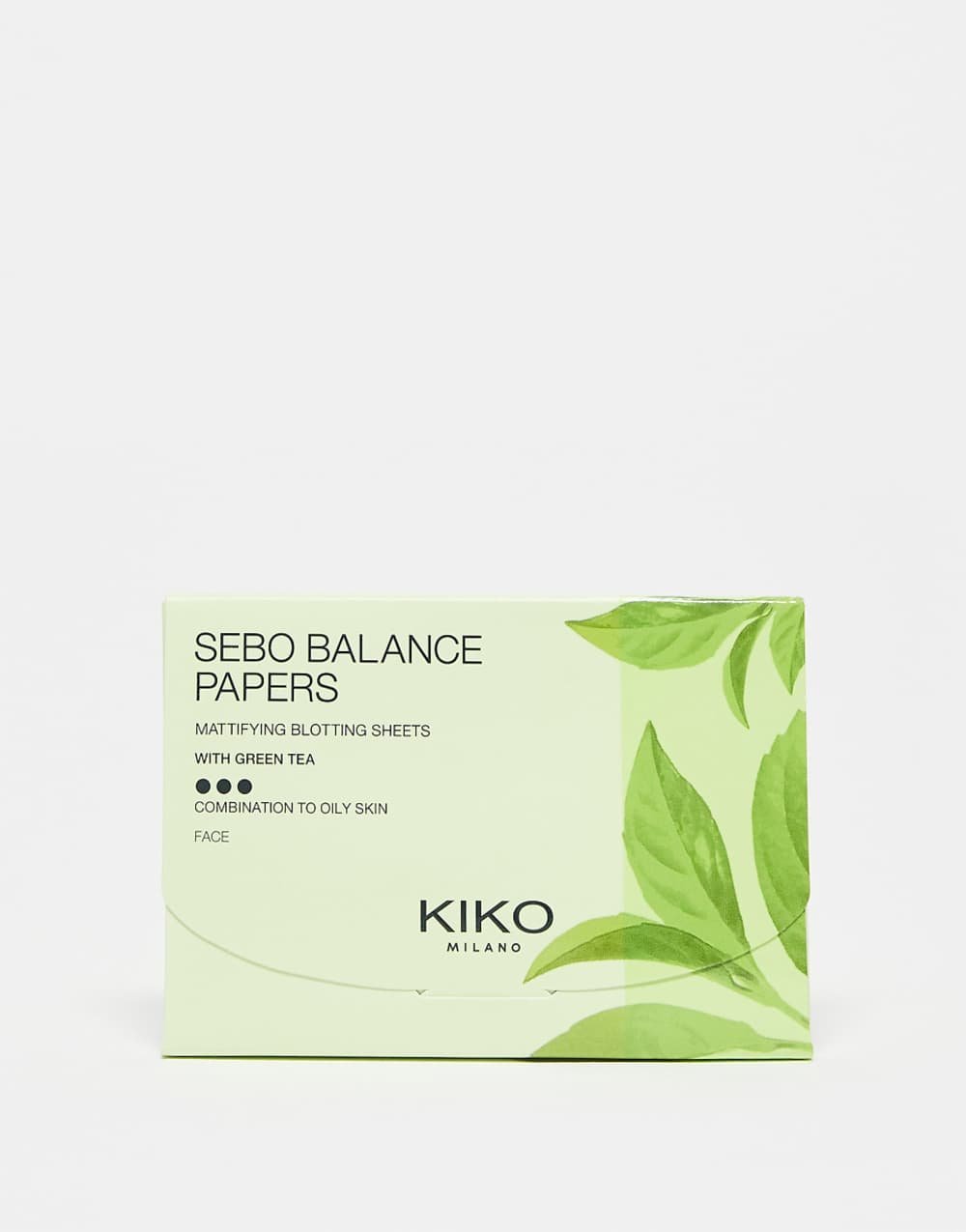 Mattifying blotting papers with green tea