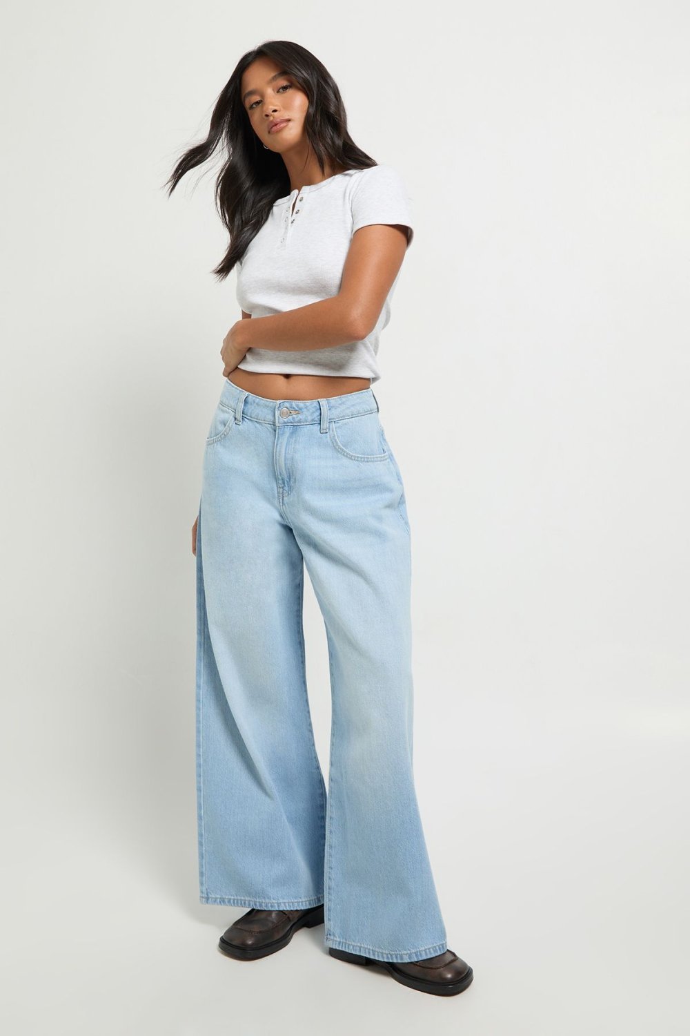 Jean boyfriend taille mi-haute - Petite